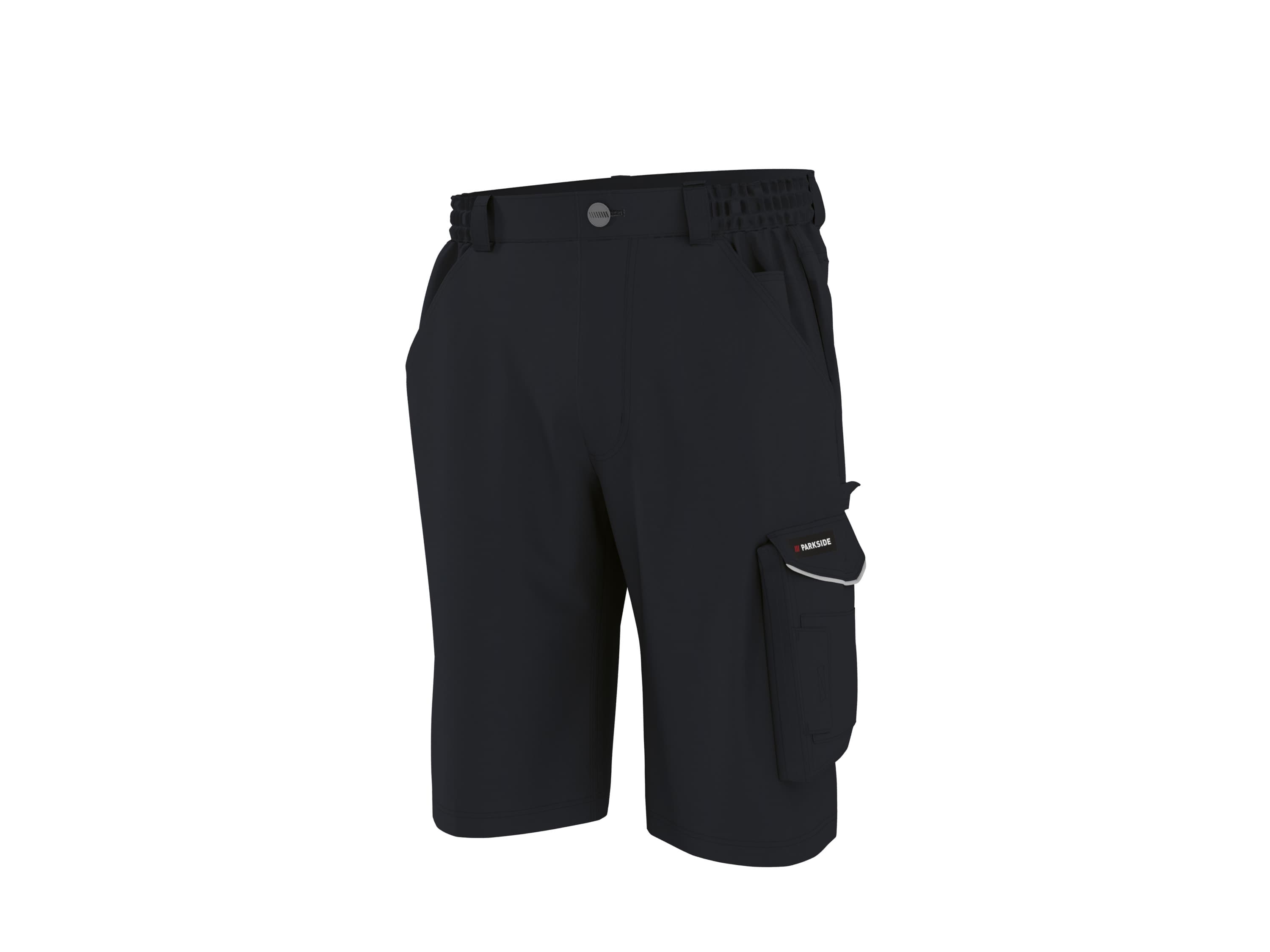 PARKSIDE® Pánske strečové pracovné bermudy (čierna, 48) 1