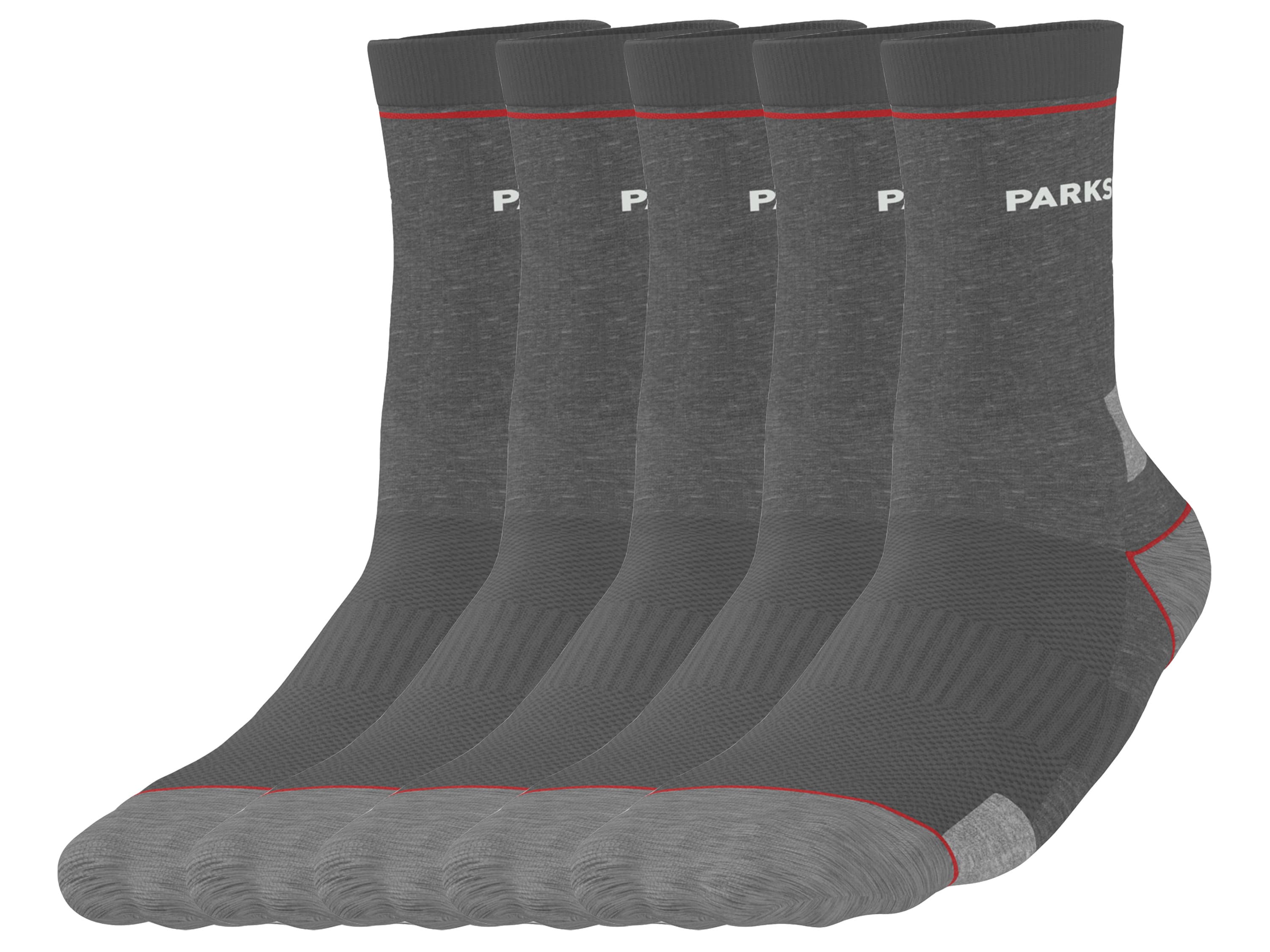 PARKSIDE® Pánske pracovné ponožky, 5 párov (sivá, 43/46)