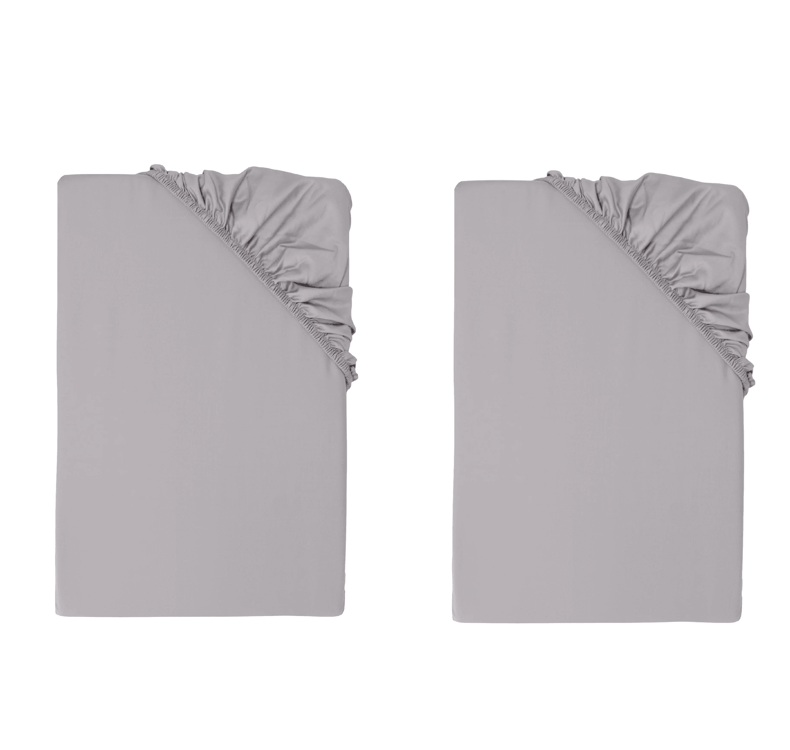LIVARNO® Napínacia plachta z bambusovej viskózy Premium, 90 – 100 x 200 cm, sivá, 2 kusy