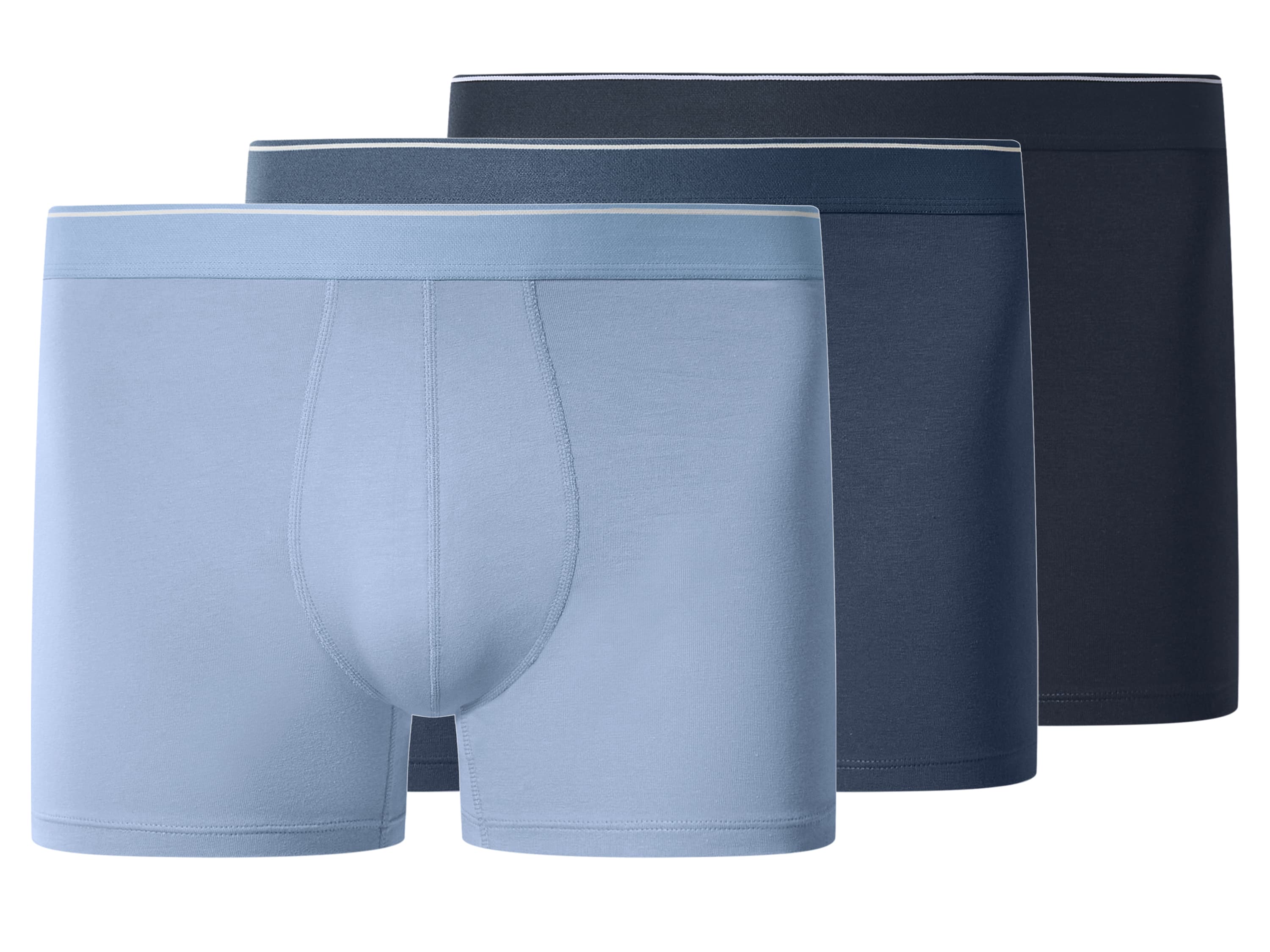 esmara Men Pánske boxerky XXL, 3 kusy (navy modrá/tmavomodrá/bledomodrá, 8/XXL)