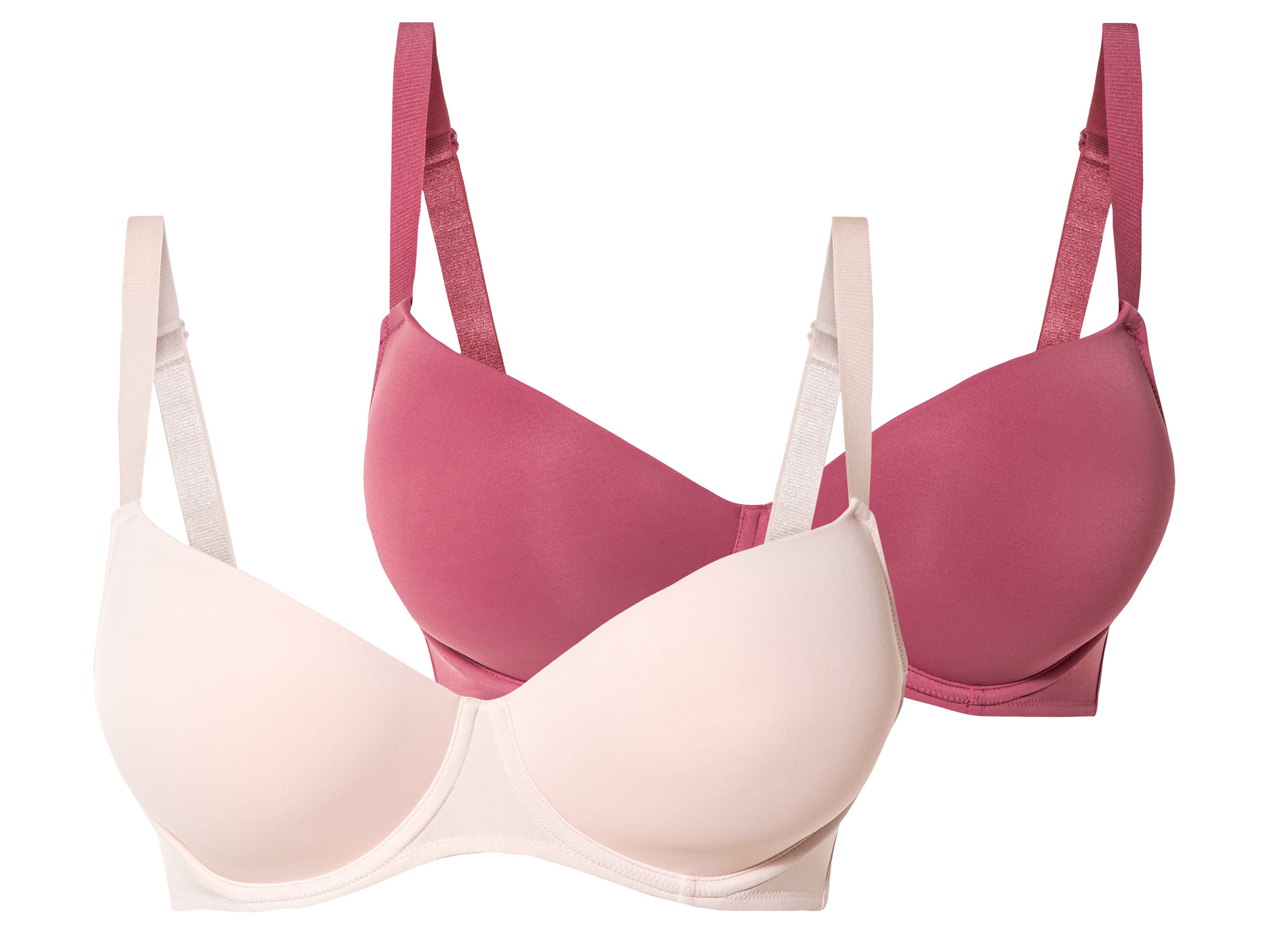 esmara® Dámska podprsenka XXL, 2 kusy (85D, červená/bledoružová)