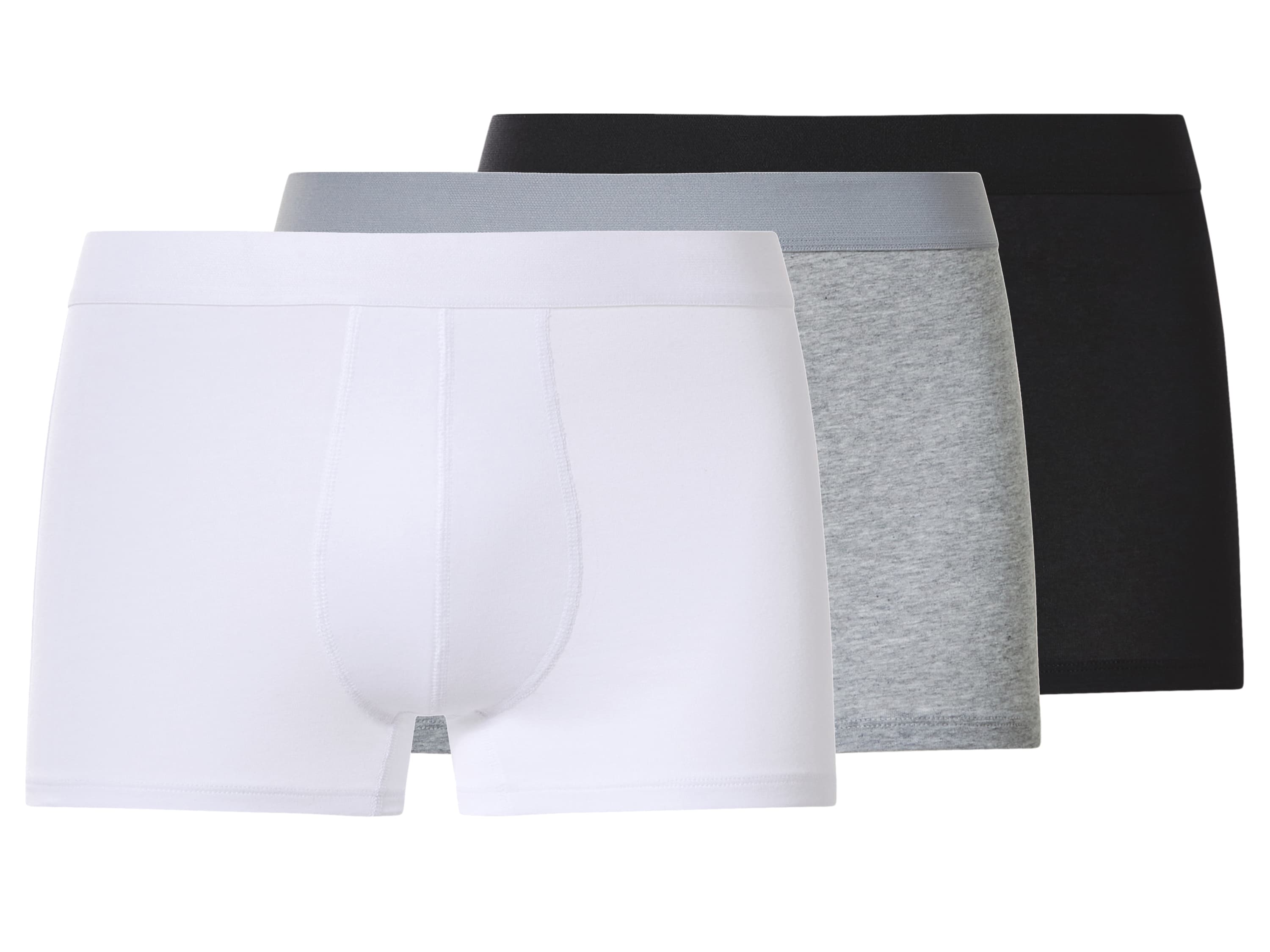 esmara Men Pánske boxerky, 3 kusy (čierna/sivá/biela, 7/XL)