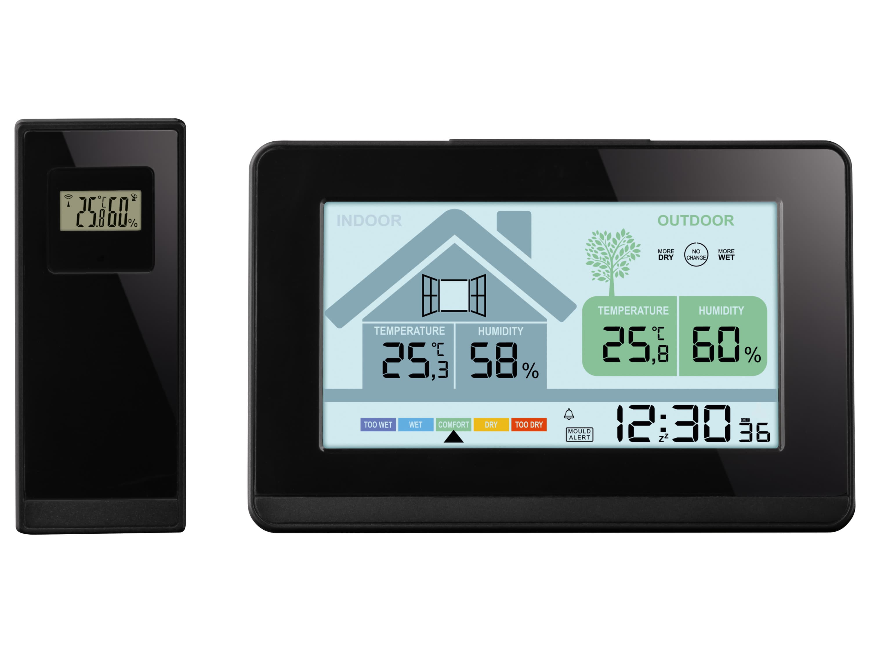 LIVARNO® Bezdrôtová meteorologická stanica s ukazovateľom potreby vetrania 1