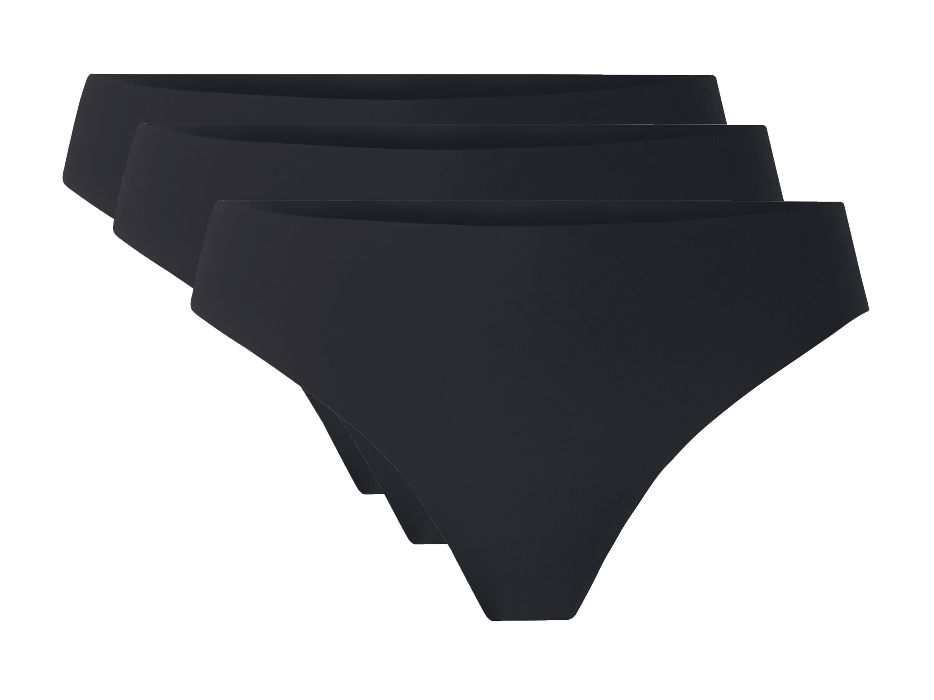 ESMARA® Dámske tangá, 3 kusy (čierna, S (36/38))