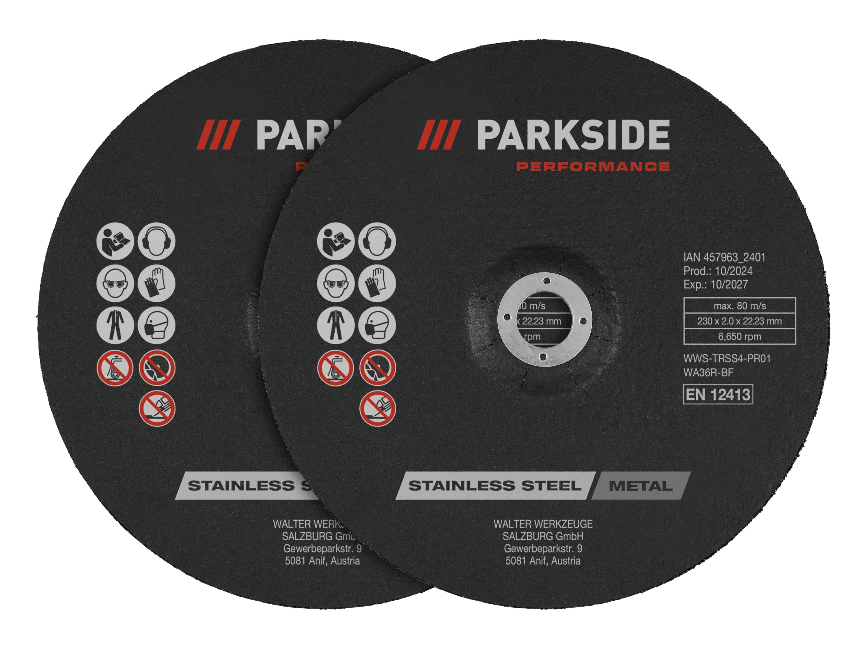 PARKSIDE PERFORMANCE® Príslušenstvo k uhlovej brúske 230 mm (hrubovacie kotúče, 2 kusy)