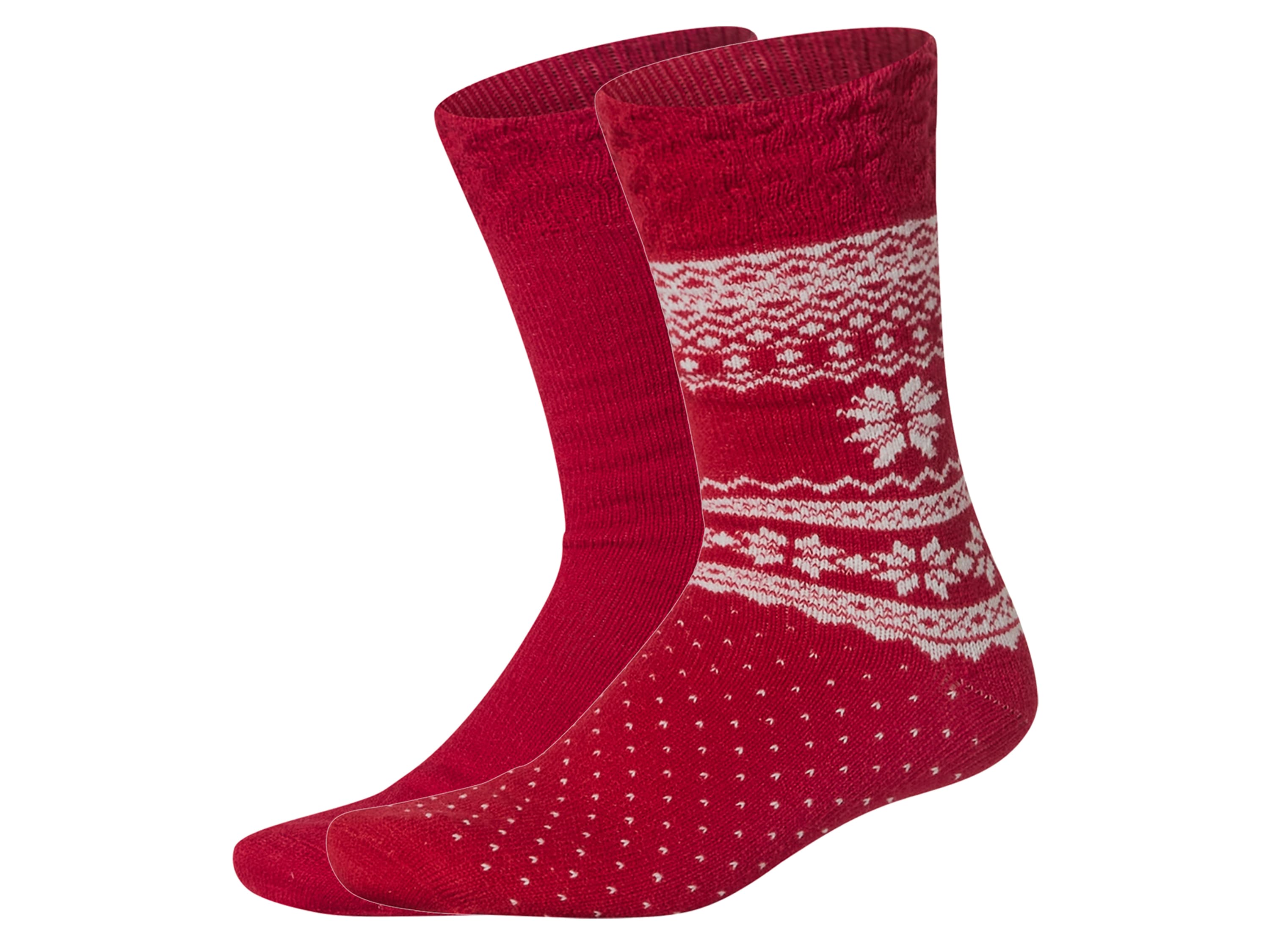esmara® Dámske/pánske termoponožky, 2 páry (červená, 35/38) 1