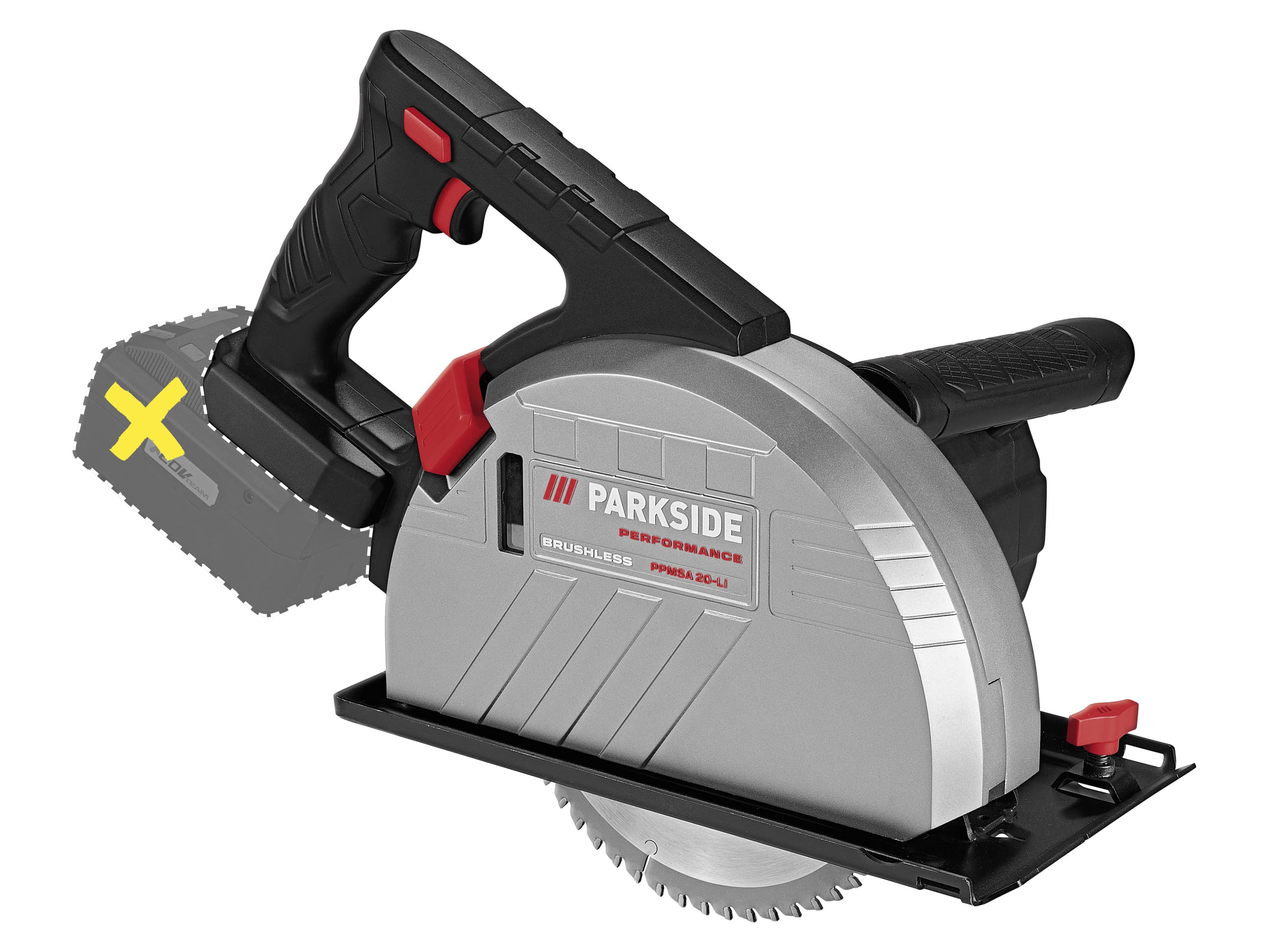PARKSIDE PERFORMANCE® Aku ručná kotúčová píla na kov PPMSA 20-Li A1 – bez akumulátora 1