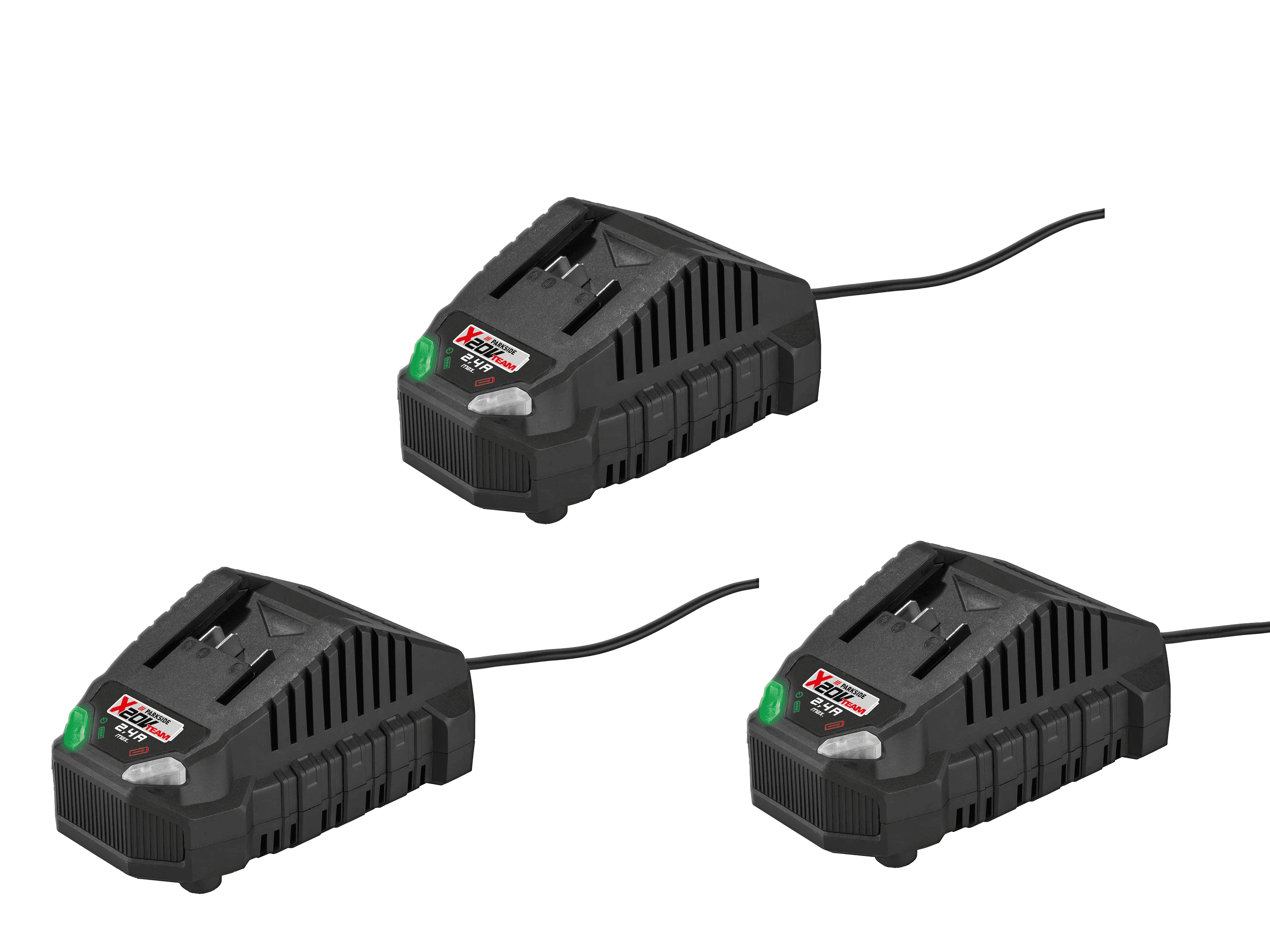PARKSIDE® Nabíjačka na akumulátor 20 V/2,4 A PLG 20 C1, 3 kusy