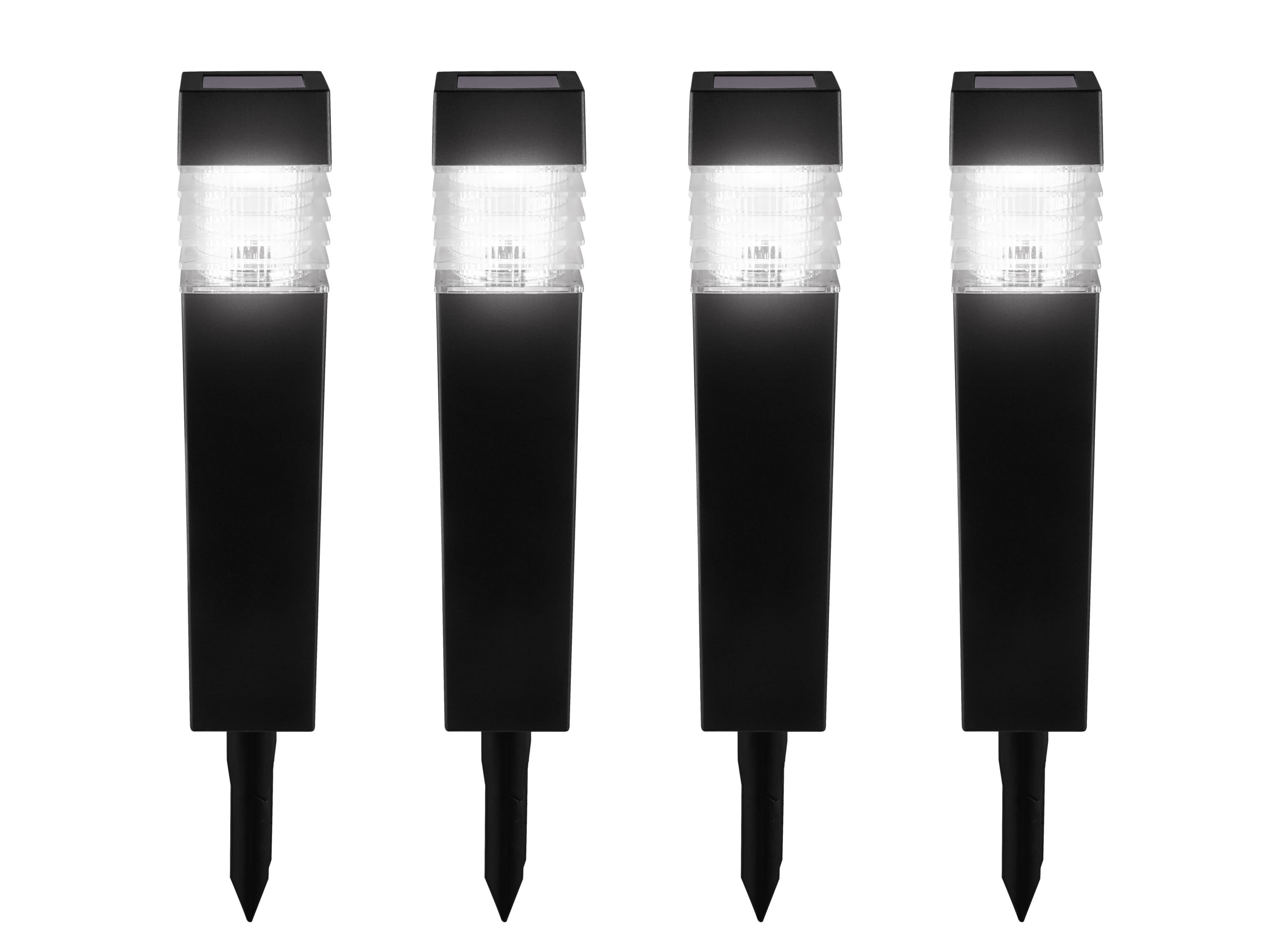 LIVARNO® Solárne LED svietidlá, 4 kusy (obdĺžnik)