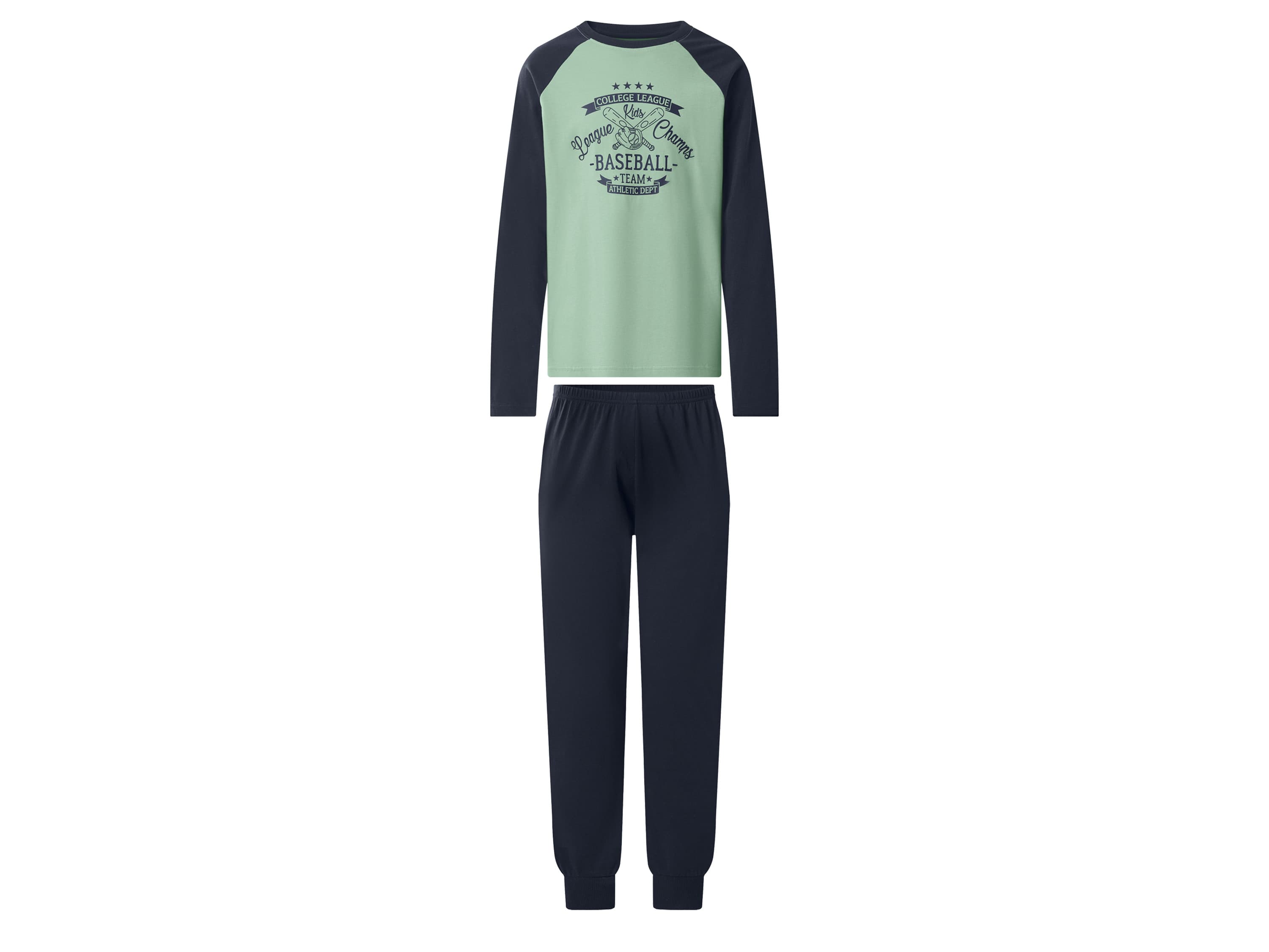 ESMARA KIDS Detské pyžamo (zelená/navy modrá, 158/164) 1