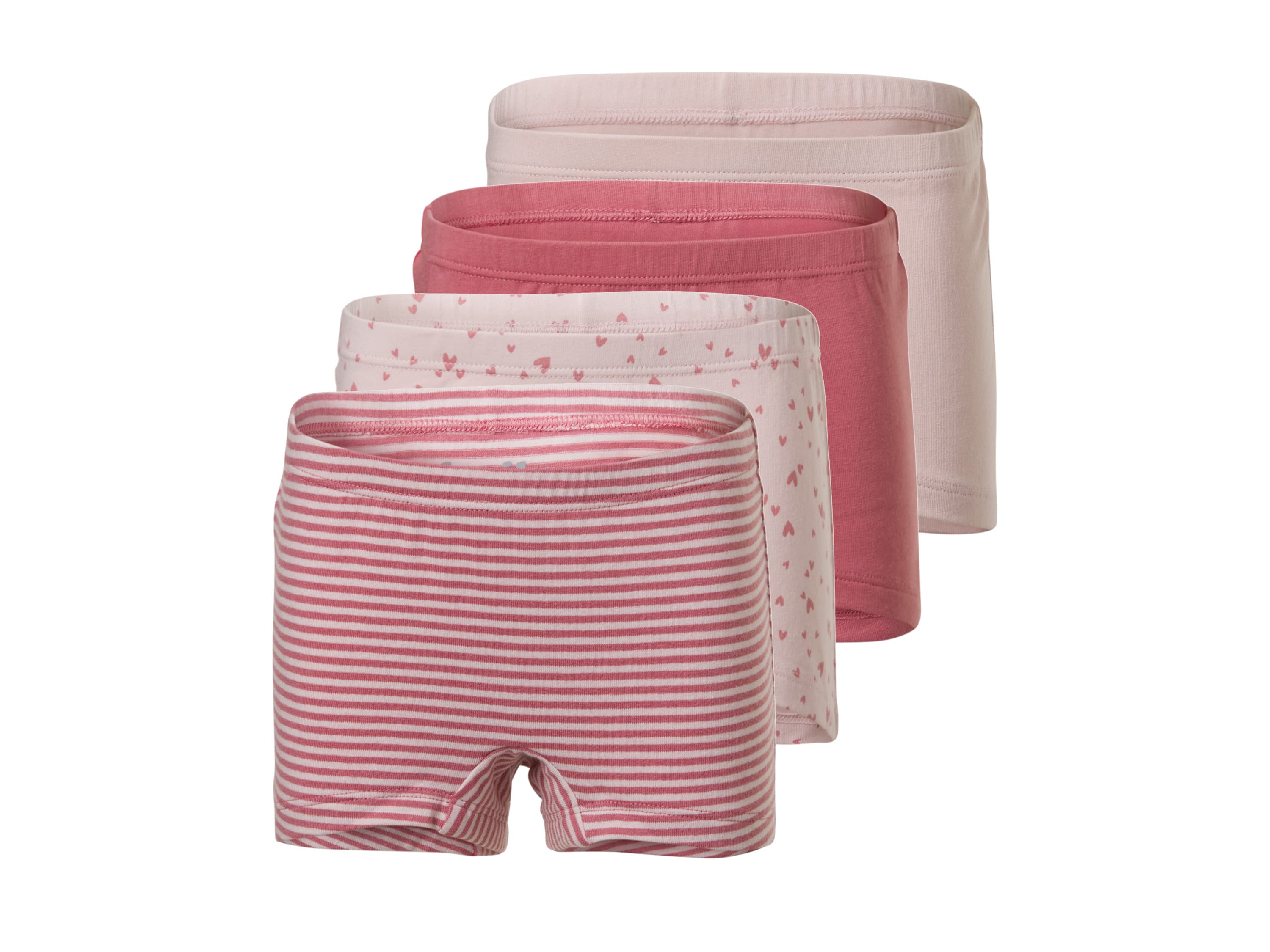 LUPILU® Dievčenské nohavičky, 4 kusy (bledoružová/ružová, 122/128) 1