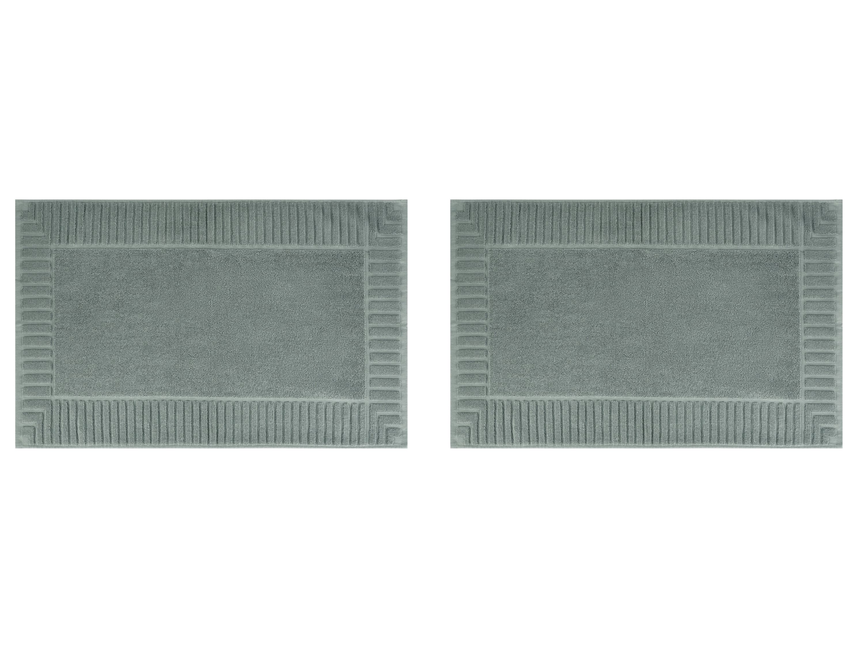LIVARNO® Froté predložka do sprchy, 50 x 80 cm, 2 kusy (strieborná/modrá)