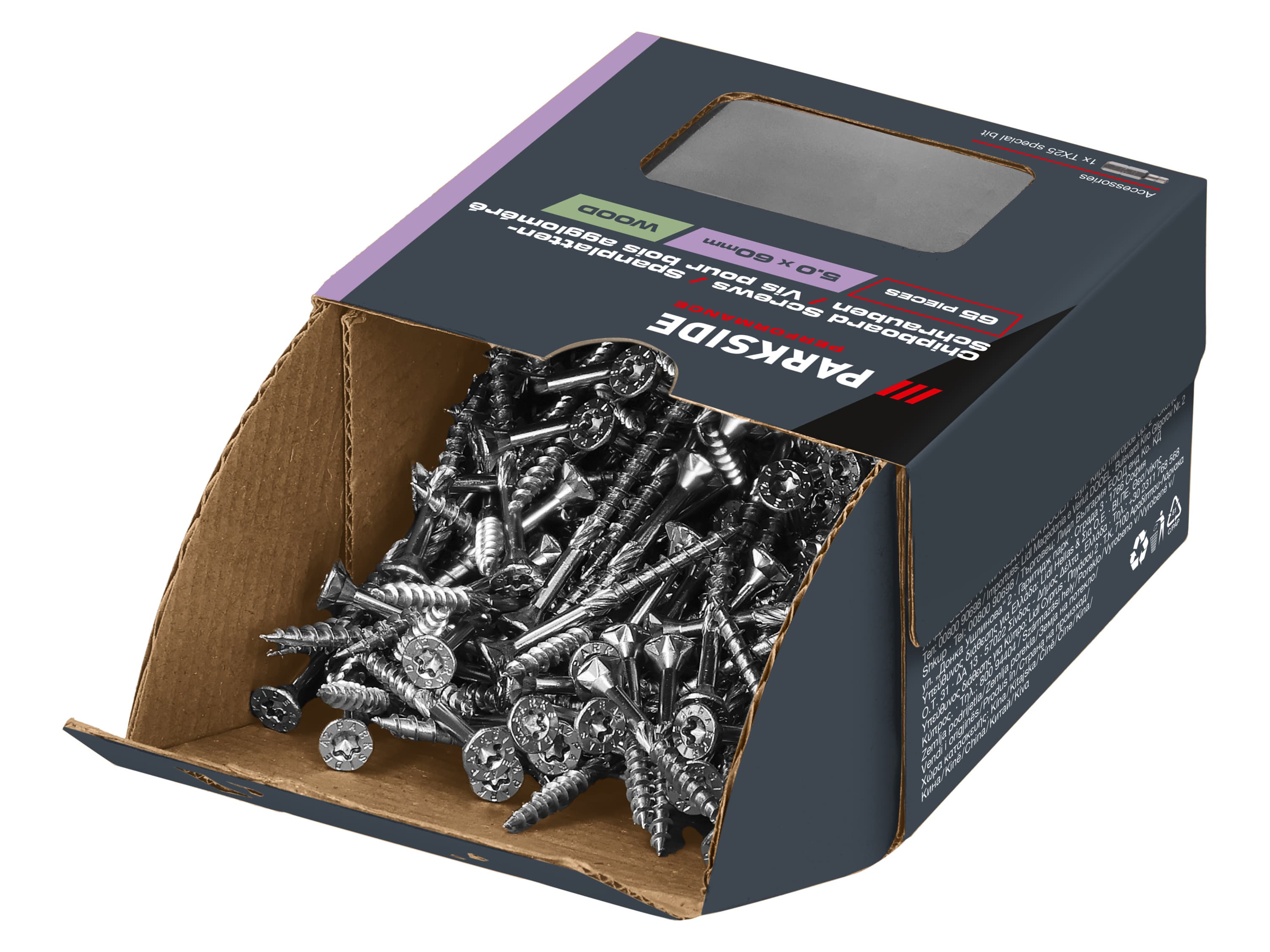 PARKSIDE PERFORMANCE® Skrutky do drevotriesky (5,0 x 60 mm, TG) 1