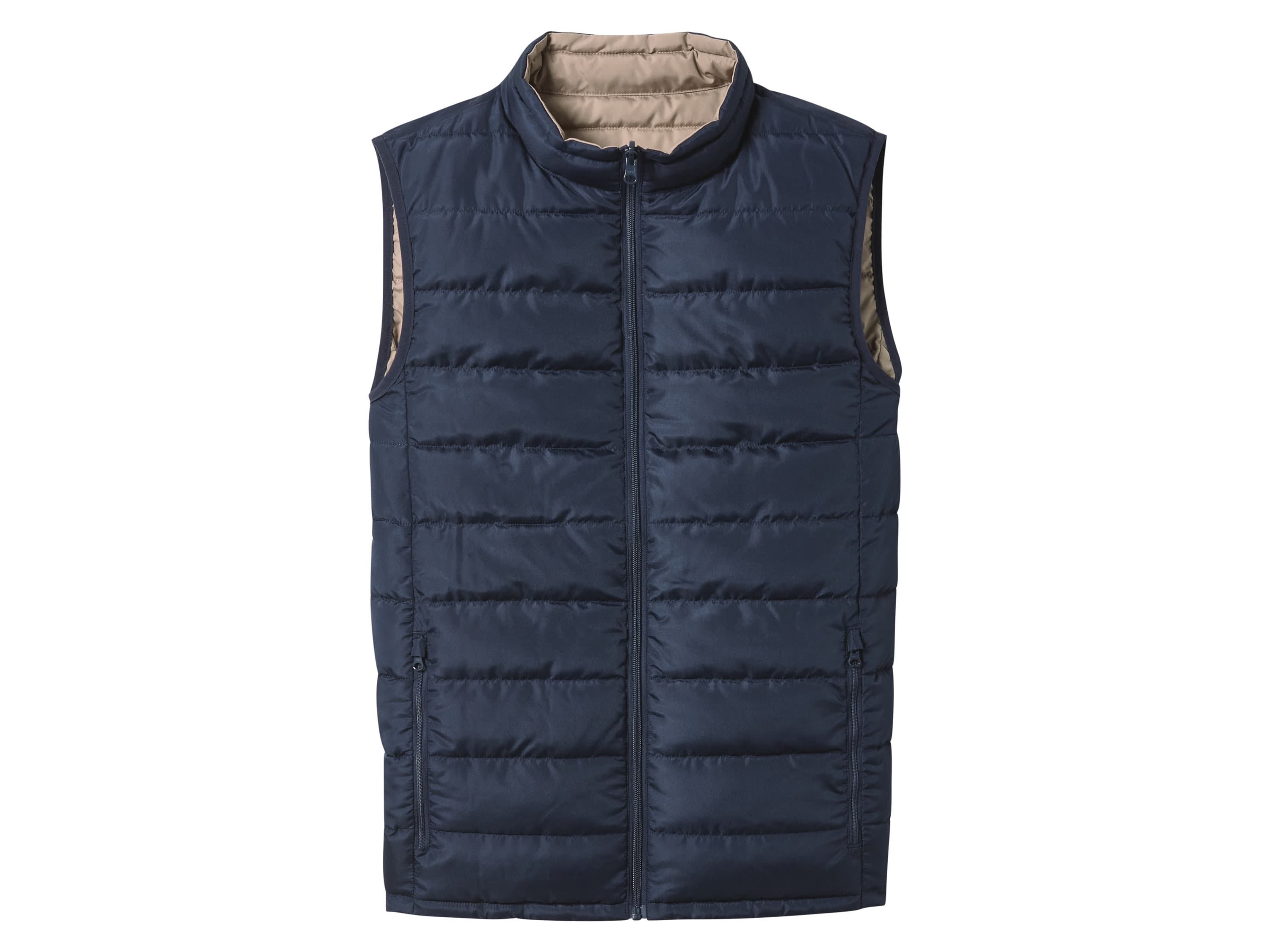 esmara Men Pánska obojstranná vesta (navy modrá/béžová, S (44/46))