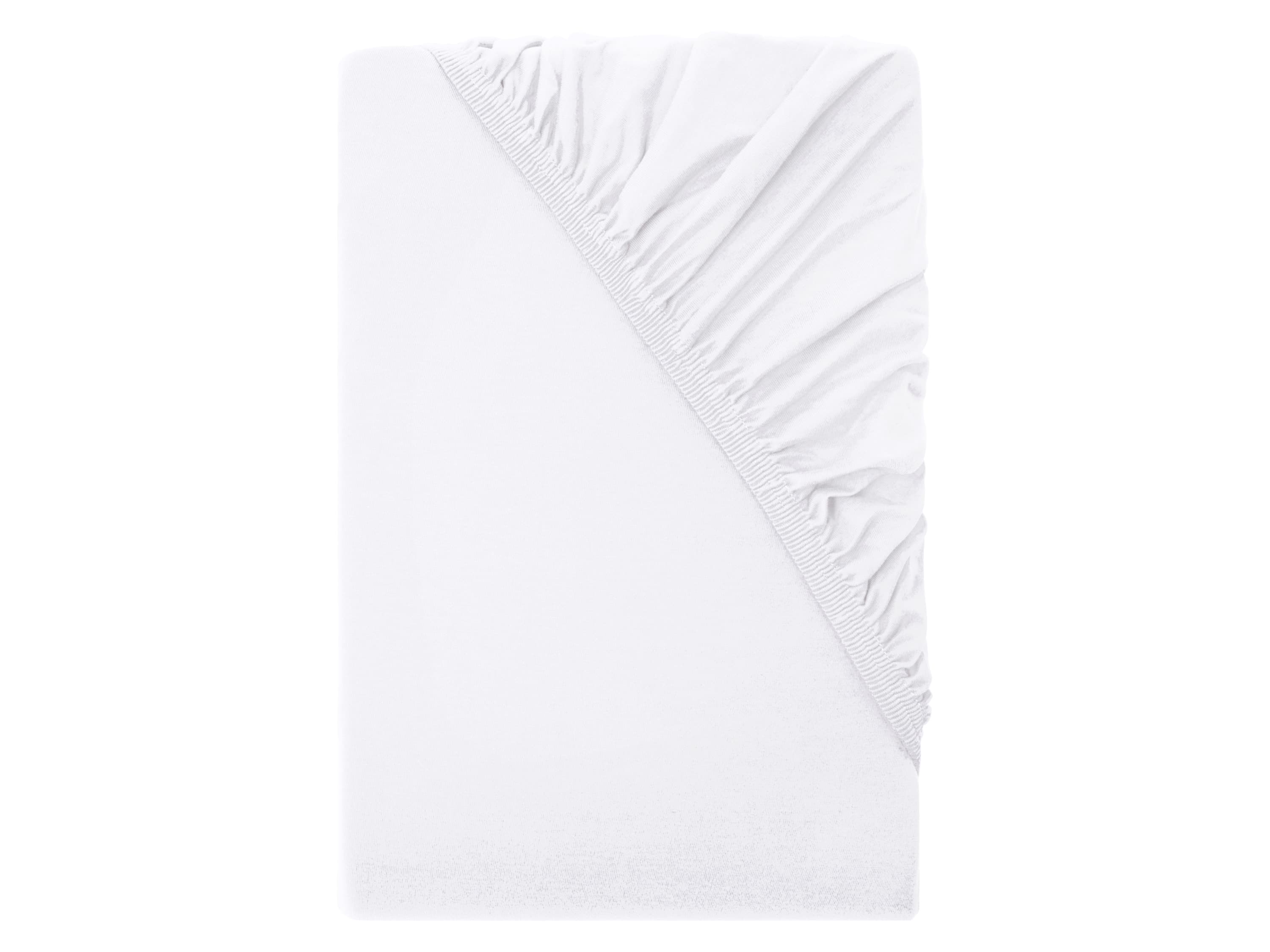LIVARNO® Napínacia džersejová plachta na boxspringovú posteľ, 180 – 200 x 200 cm (biela)