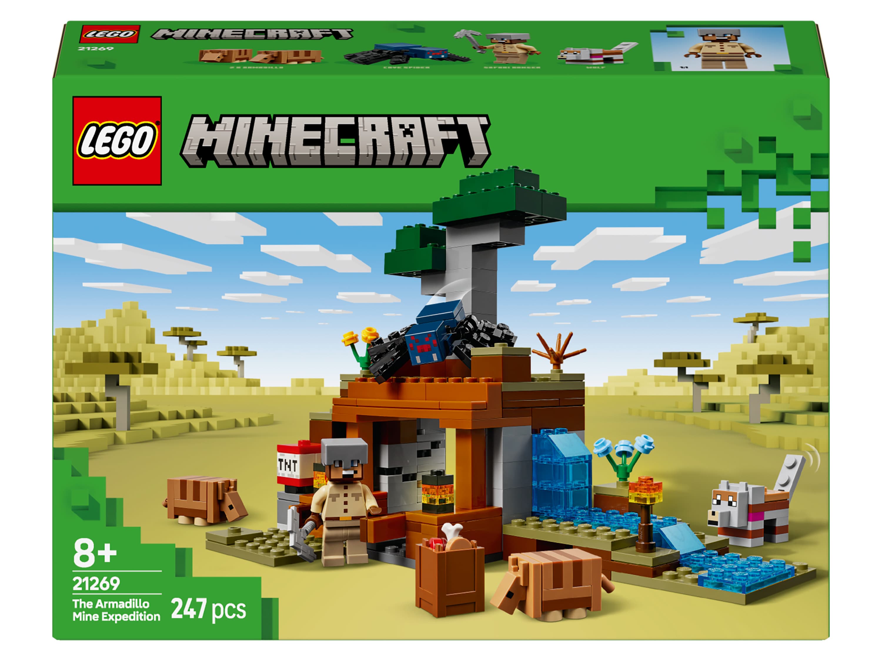 LEGO MINECRAFT 21269 Výprava do bane a pásovec 1