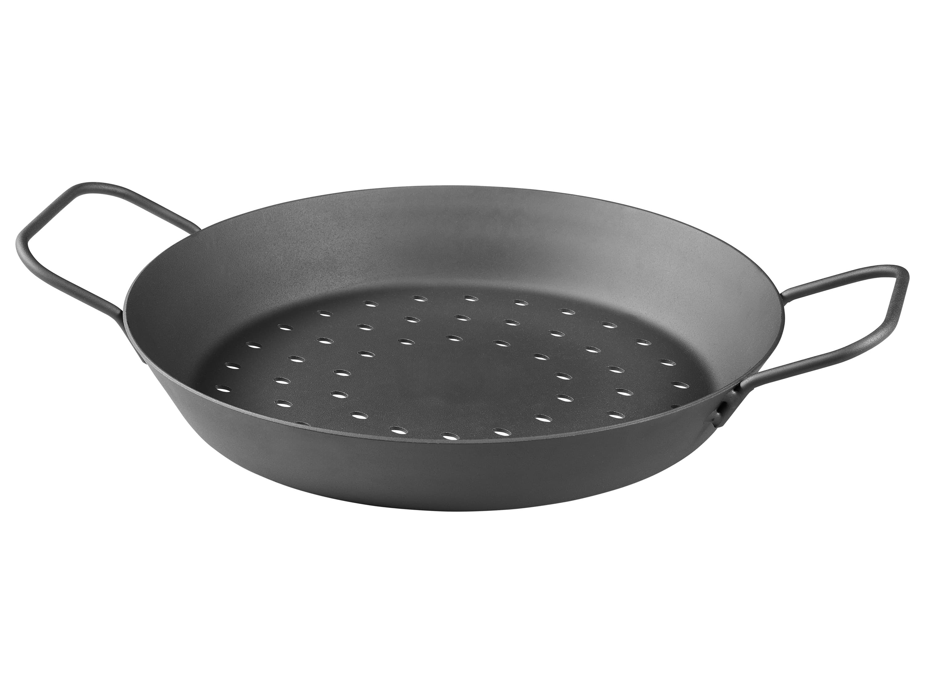 GRILLMEISTER Železná grilovacia panvica (železná panvica 28 cm, dierovaná)