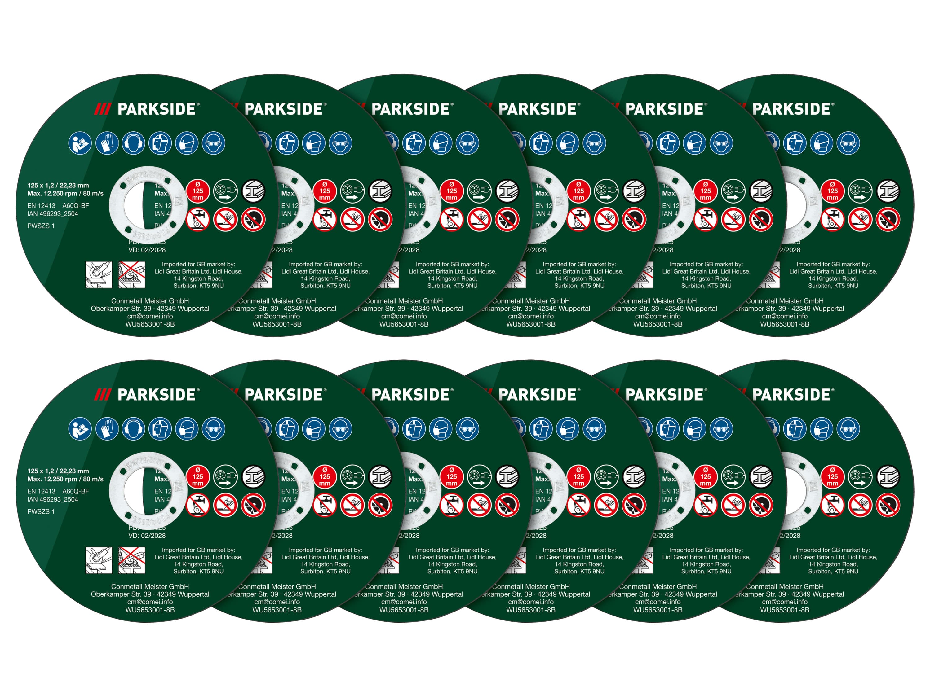 PARKSIDE® Súprava rezných kotúčov PWSZS 1 (súprava rezných kotúčov, 12-dielna)