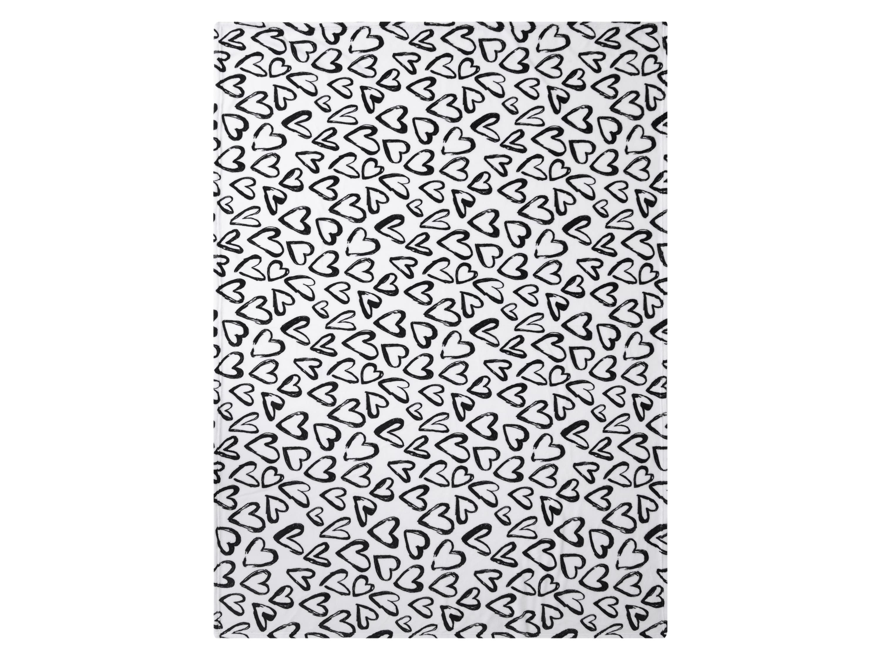 LIVARNO® Deka, 150 x 200 cm (srdcia/biela)