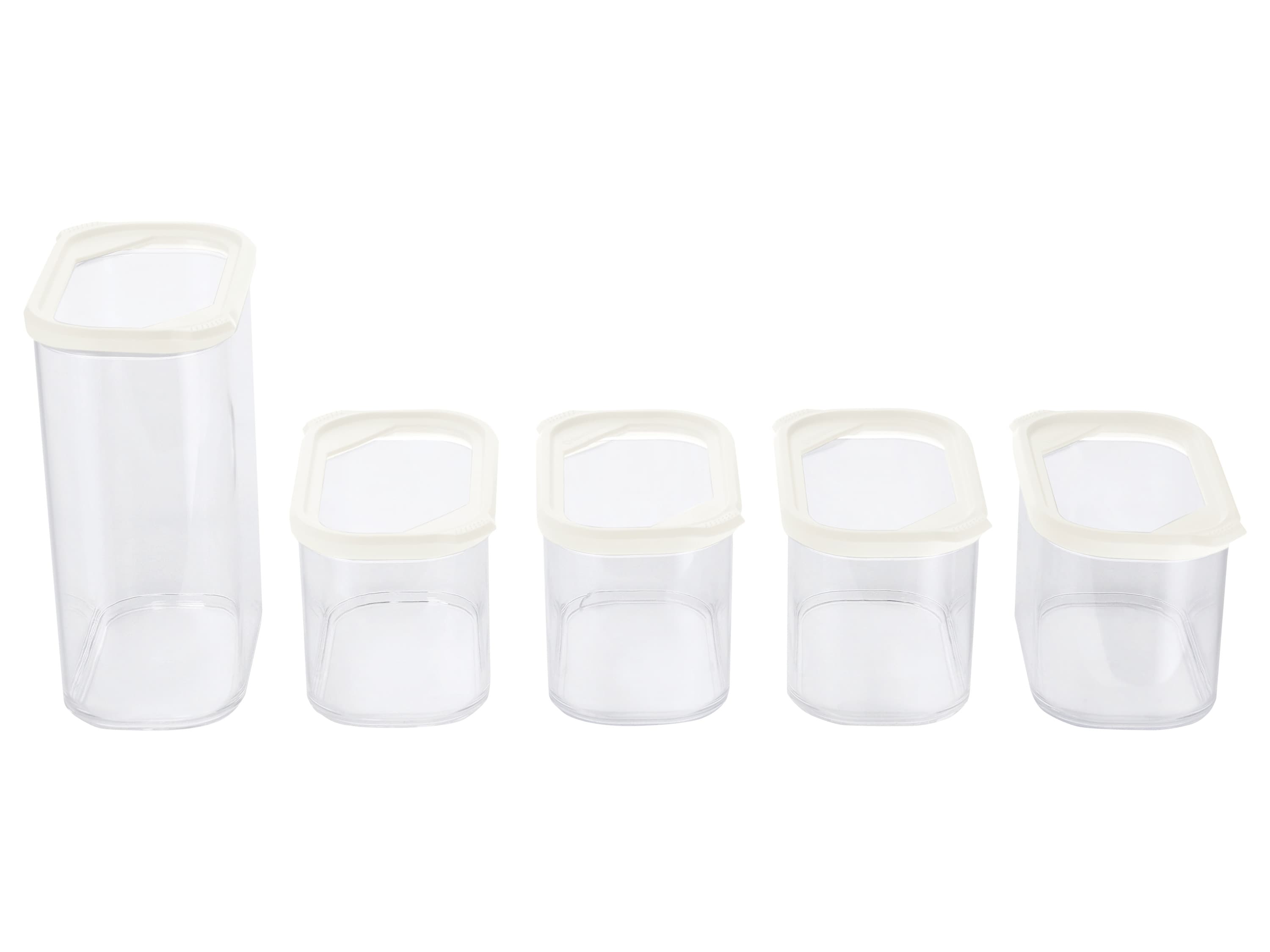 SILVERCREST® Súprava dóz (5-dielna súprava v 2 veľkostiach, biela)
