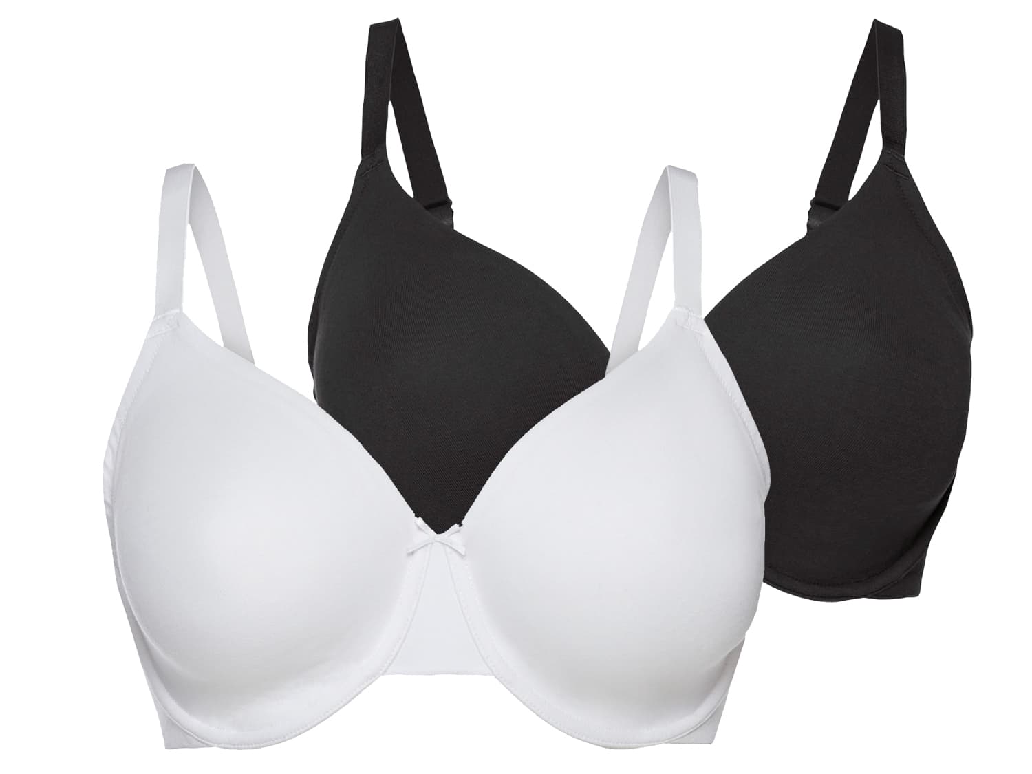 esmara® Dámska podprsenka XXL, 2 kusy (čierna/biela, 85D) 1