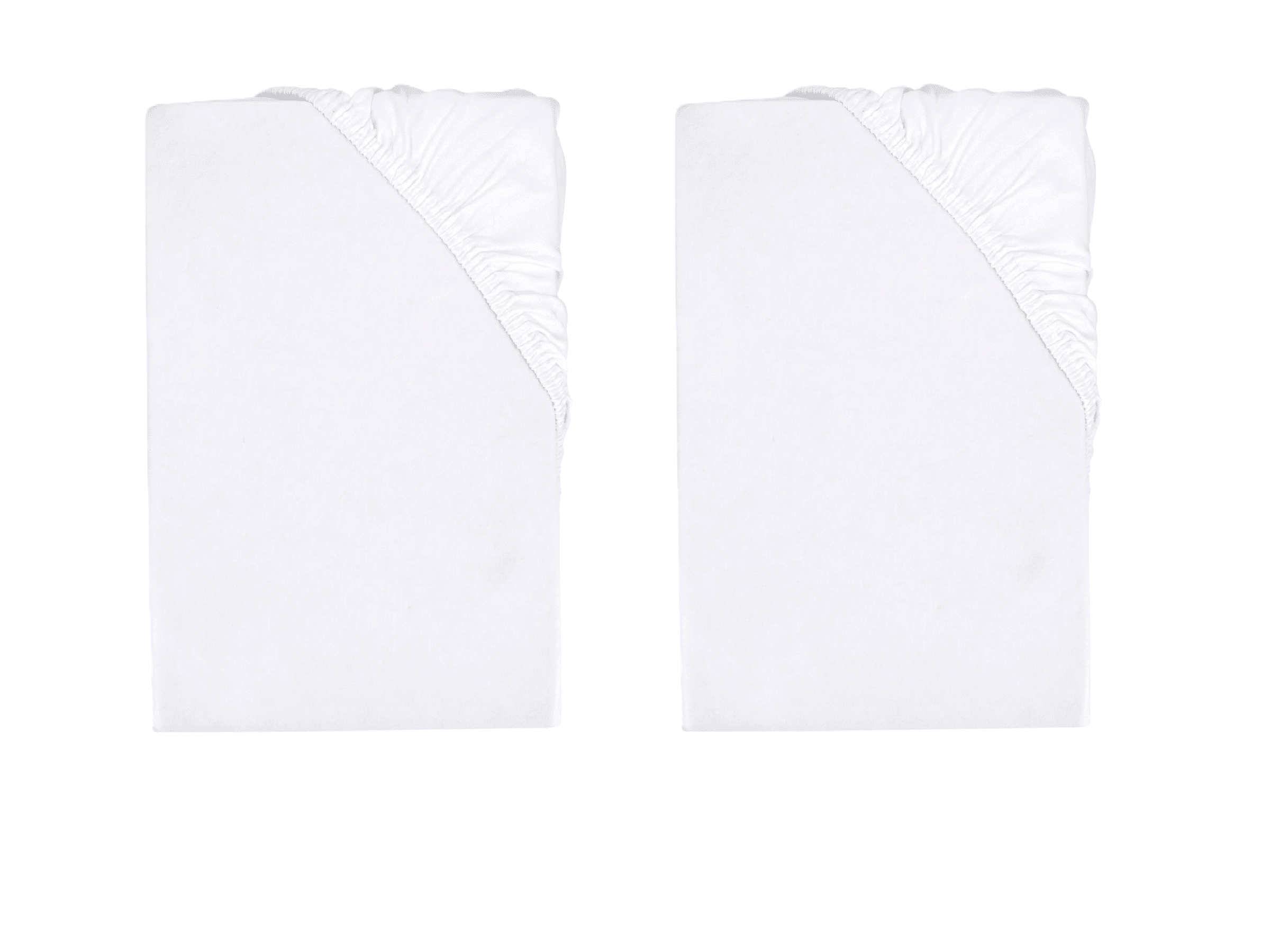 LIVARNO home Bi-elastická napínacia plachta na boxspringovú posteľ, 90 – 100 x 200 cm, biela, 2 kusy