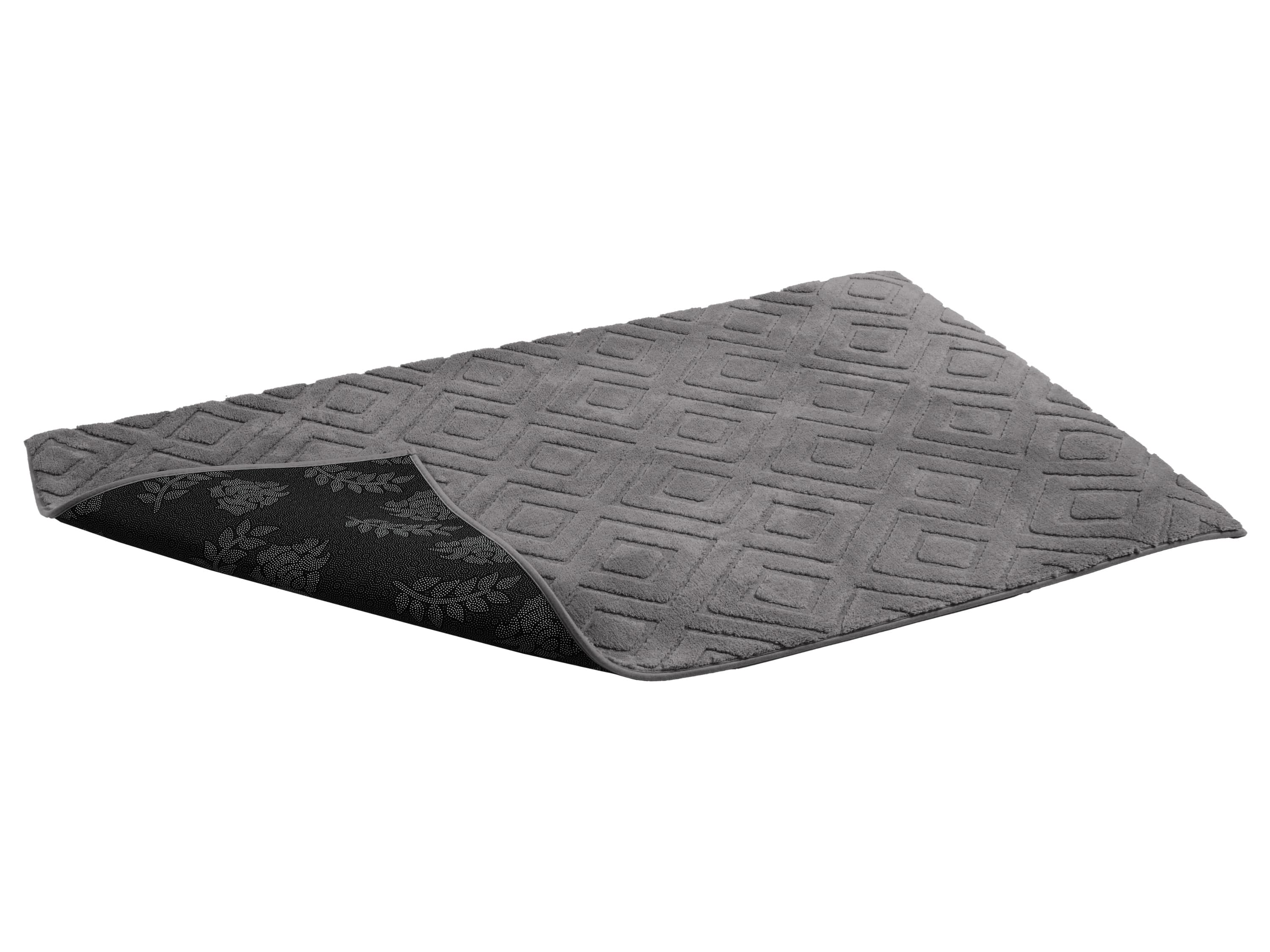 LIVARNO® Koberec s dlhým vlasom, 80 x 150 cm (sivá)