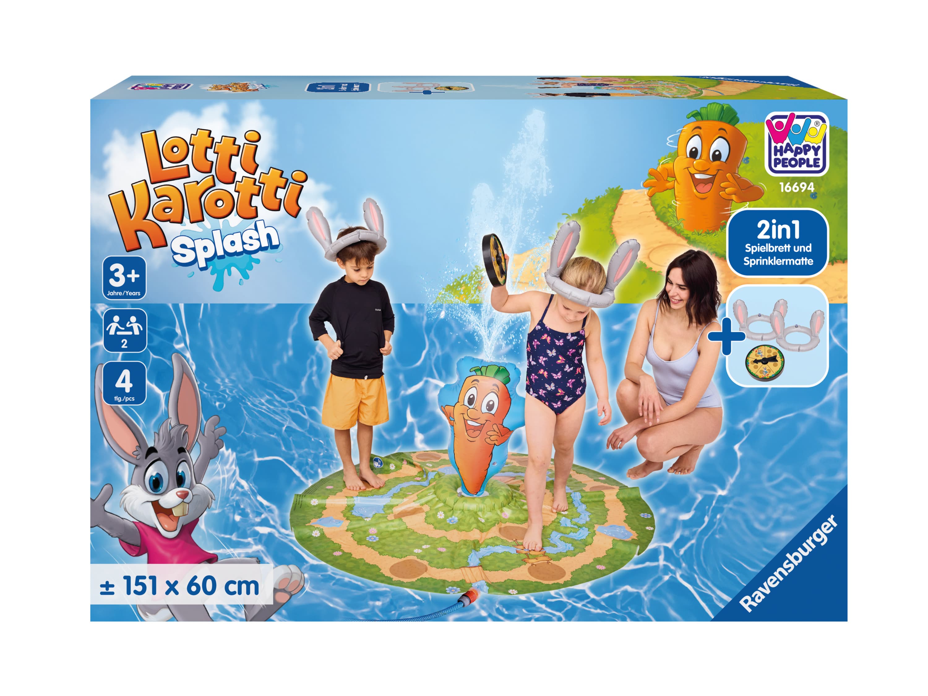 HAPPY PEOPLE Ravensburger Fun Bath Games (osviežujúce preteky králikov) 1