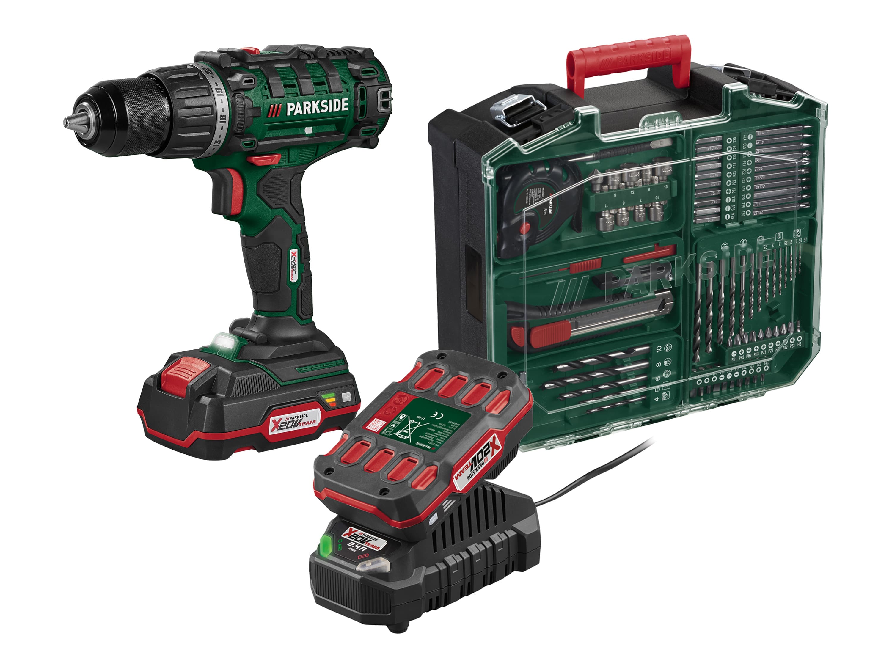 PARKSIDE® Aku vŕtací skrutkovač s príslušenstvom 20 V PABS 20-Li G8 1