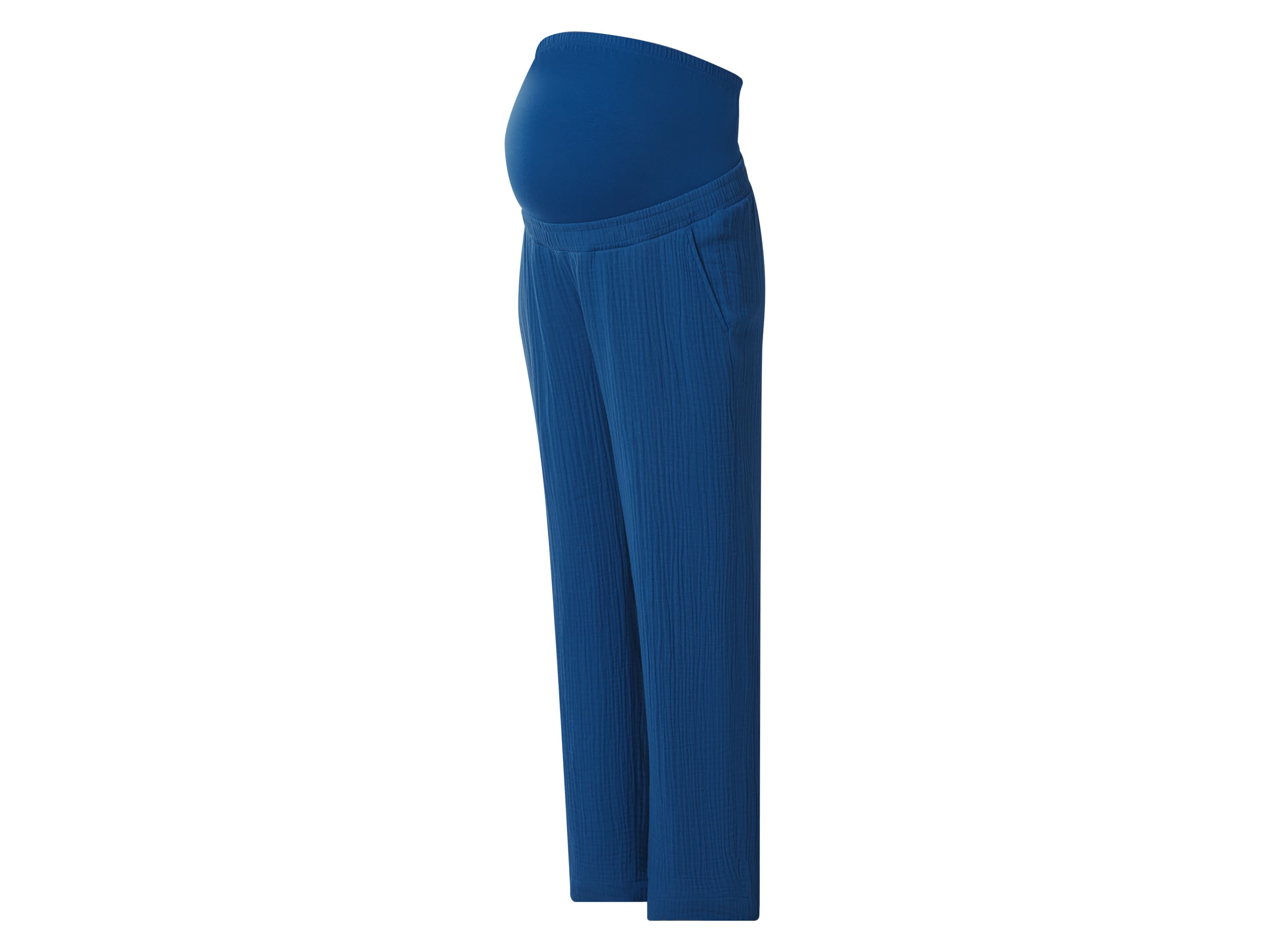 esmara® Dámske tehotenské nohavice z mušelínu (navy modrá, S (36/38)) 1