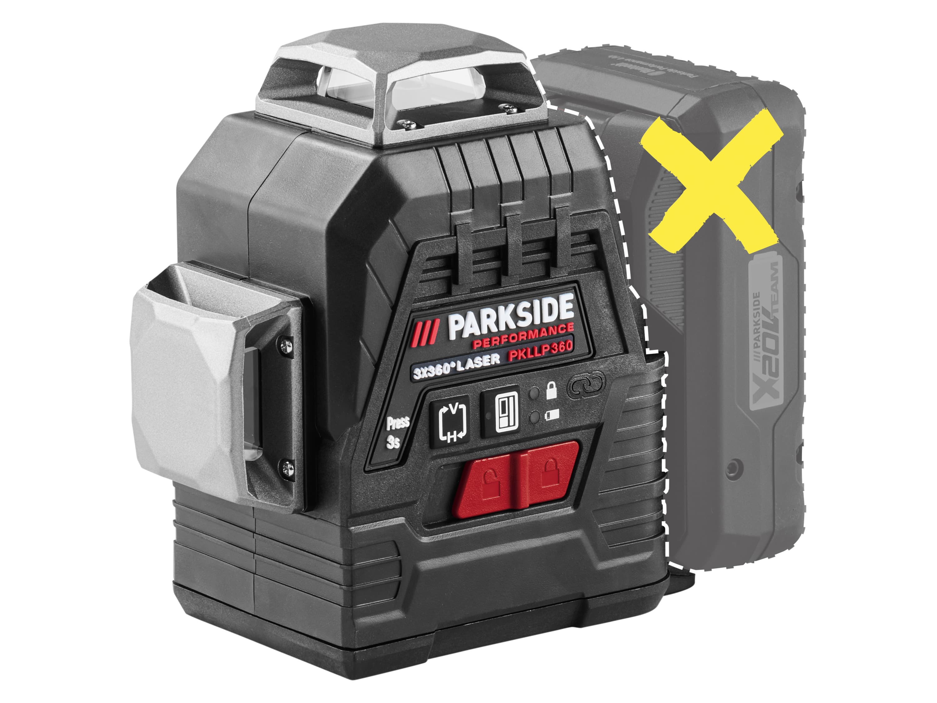 PARKSIDE PERFORMANCE® Aku krížový líniový laser PKLLP 3360 A1 – bez akumulátora 1