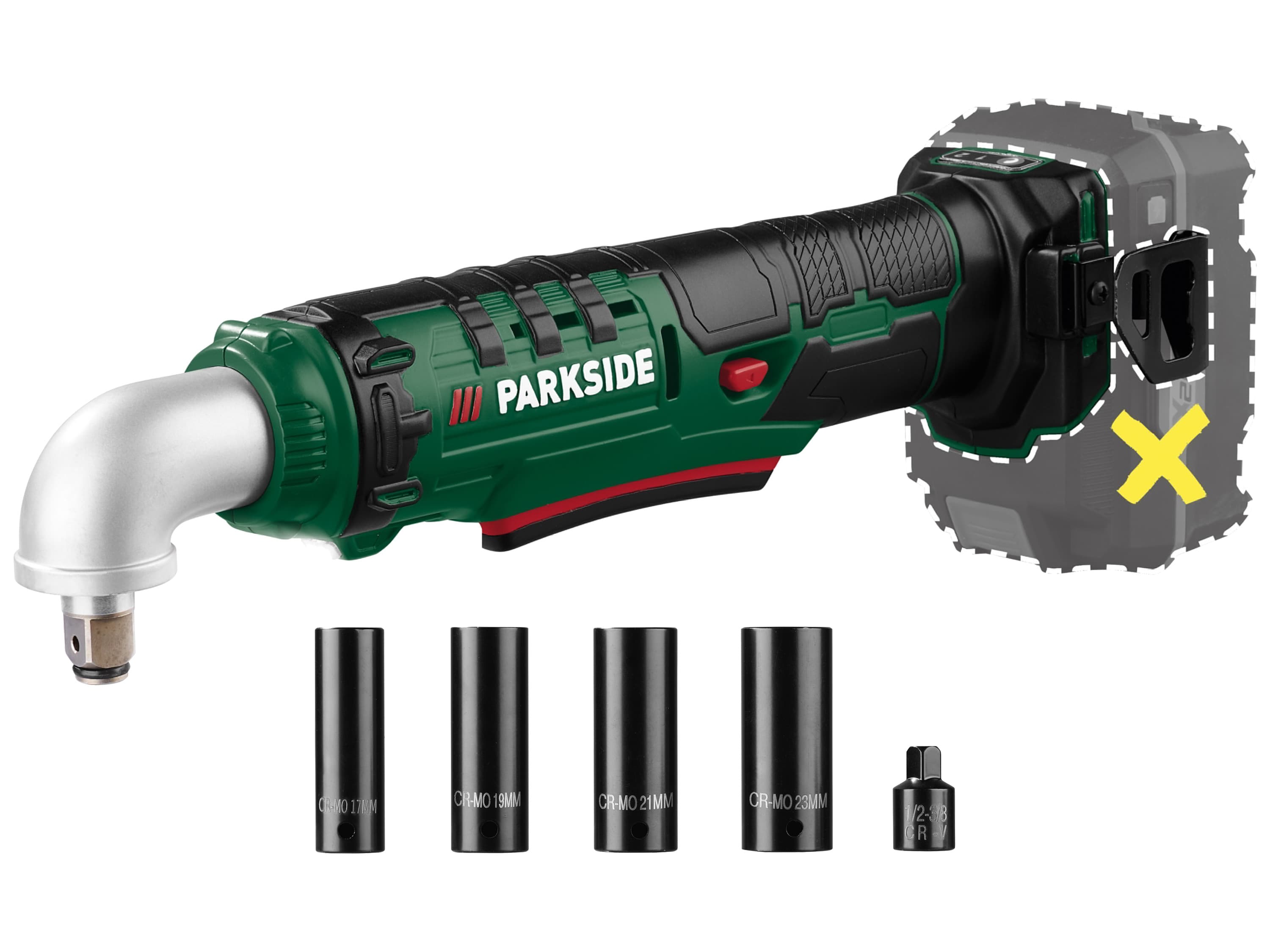 PARKSIDE® Aku uhlový rázový uťahovák 20 V PAWS 20 A1 - bez akumulátora 1