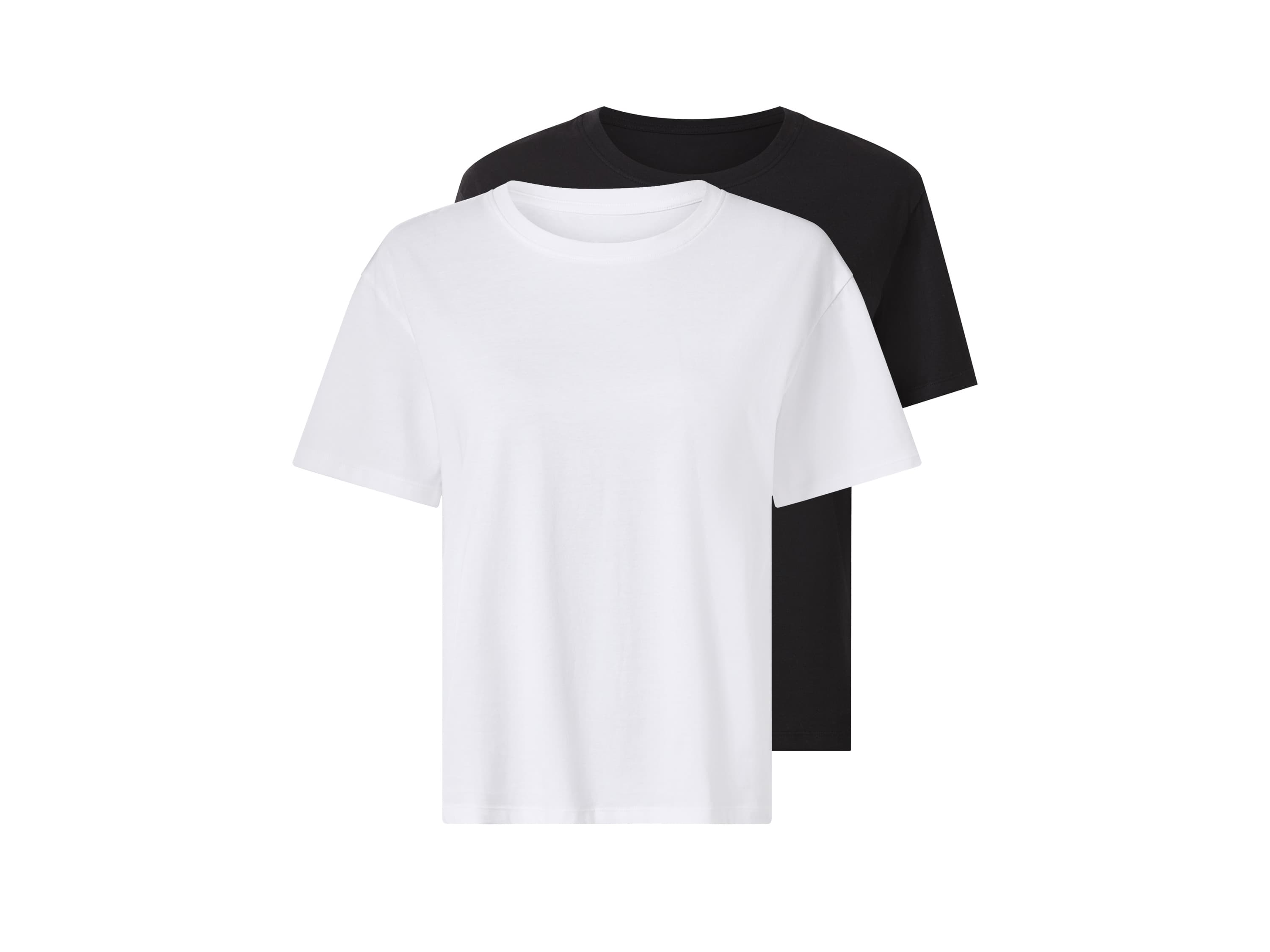 esmara® Dámske tričko, 2 kusy (čierna/biela, XS (32/34)) 1