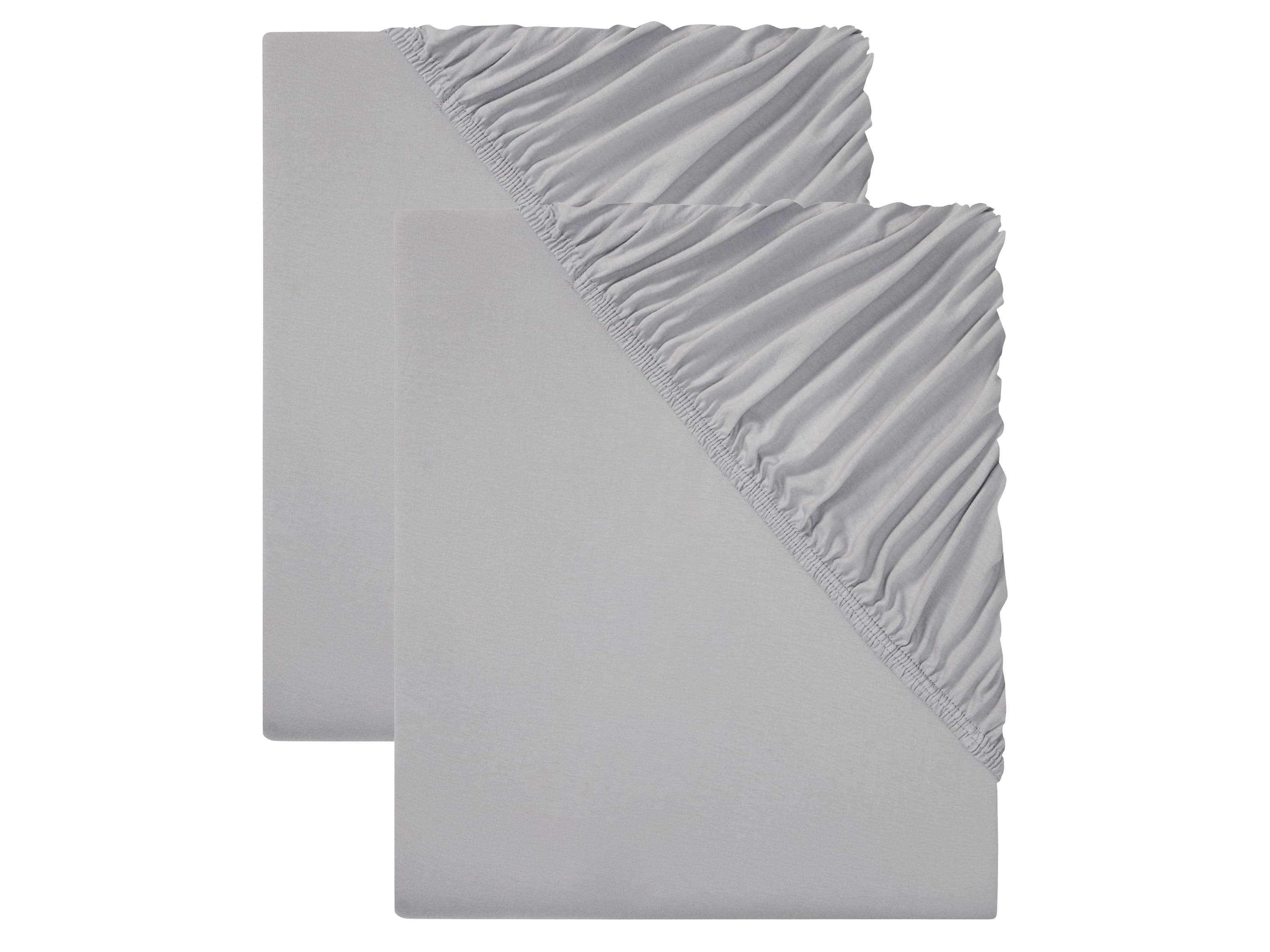LIVARNO home Džersejové napínacie plachty, 180 – 200 x 200 cm, 2 kusy (sivá)
