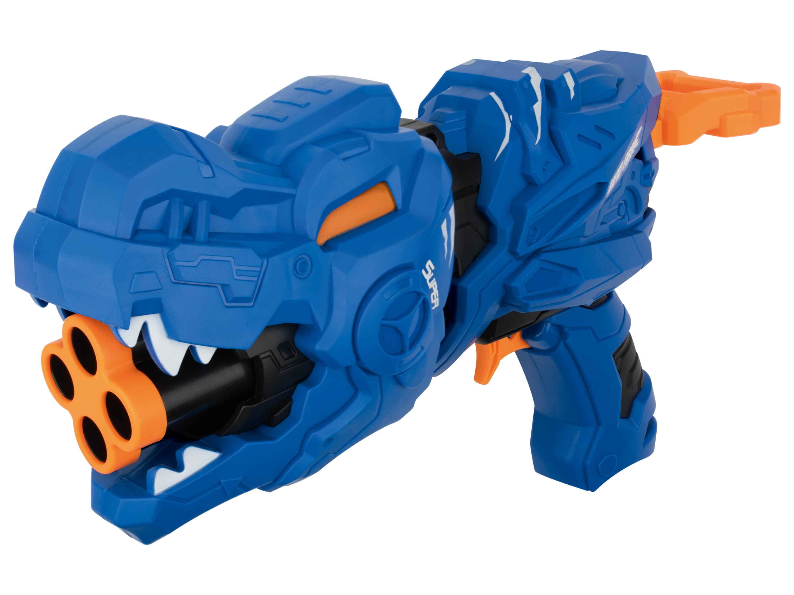 Playtive Pištoľ Soft-Dart v tvare dinosaura (modrá)