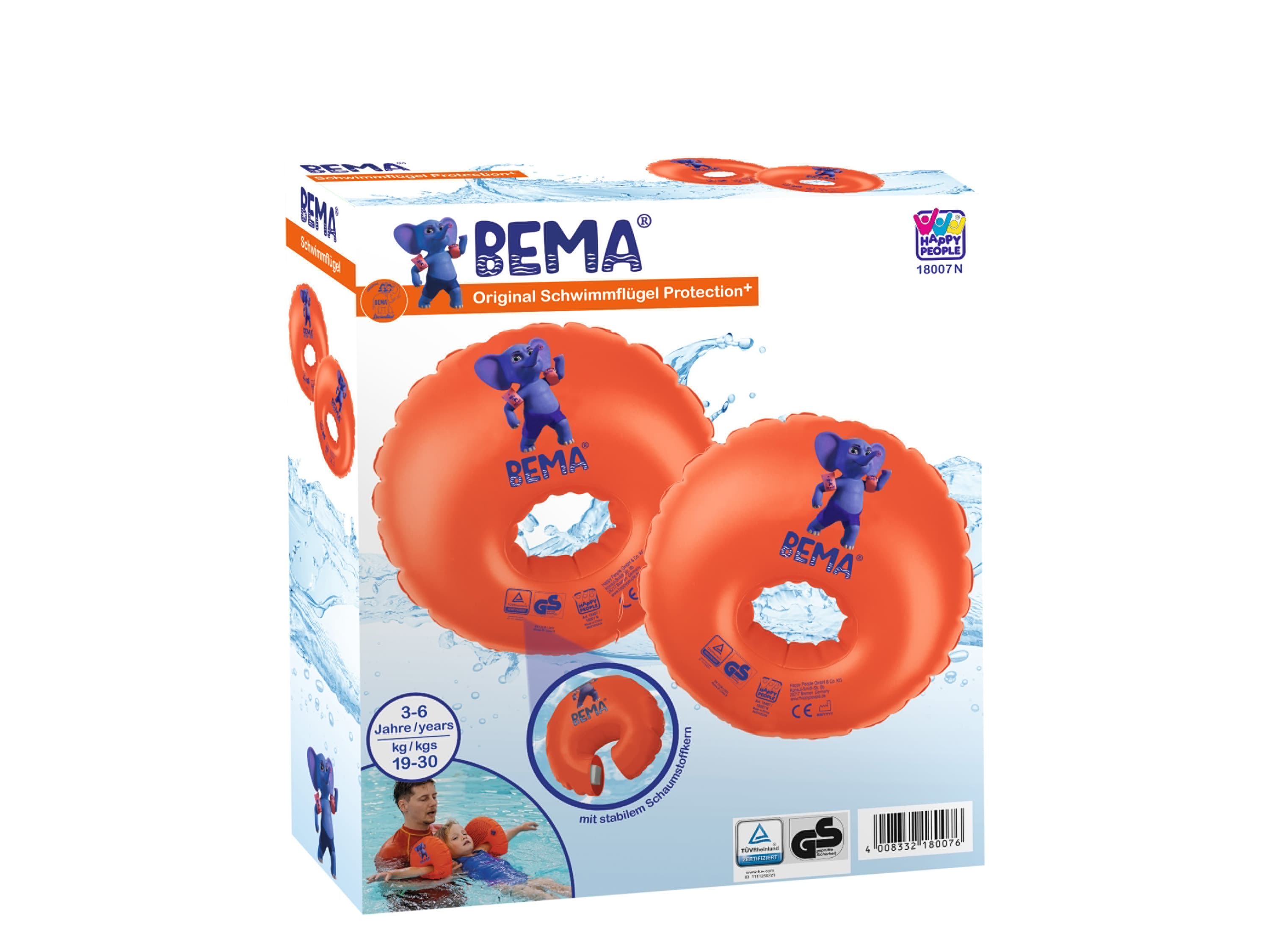 BEMA® Nafukovacie koleso/Rukávniky na plávanie (rukávniky, 18007, deti 19 – 30 kg, 25 x 29 cm)