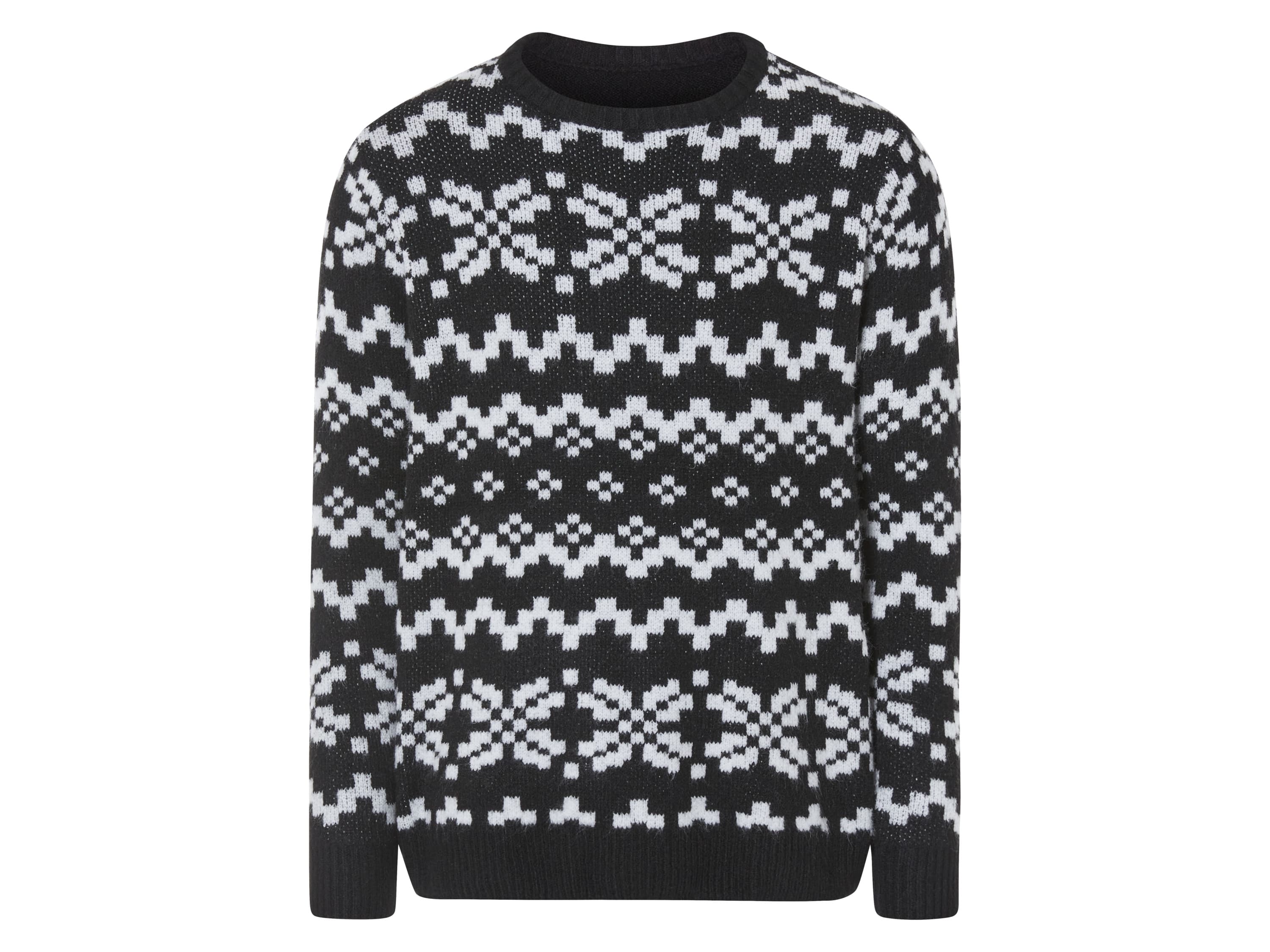 LIVERGY® Pánsky vianočný pulóver (M (48/50), čierna)