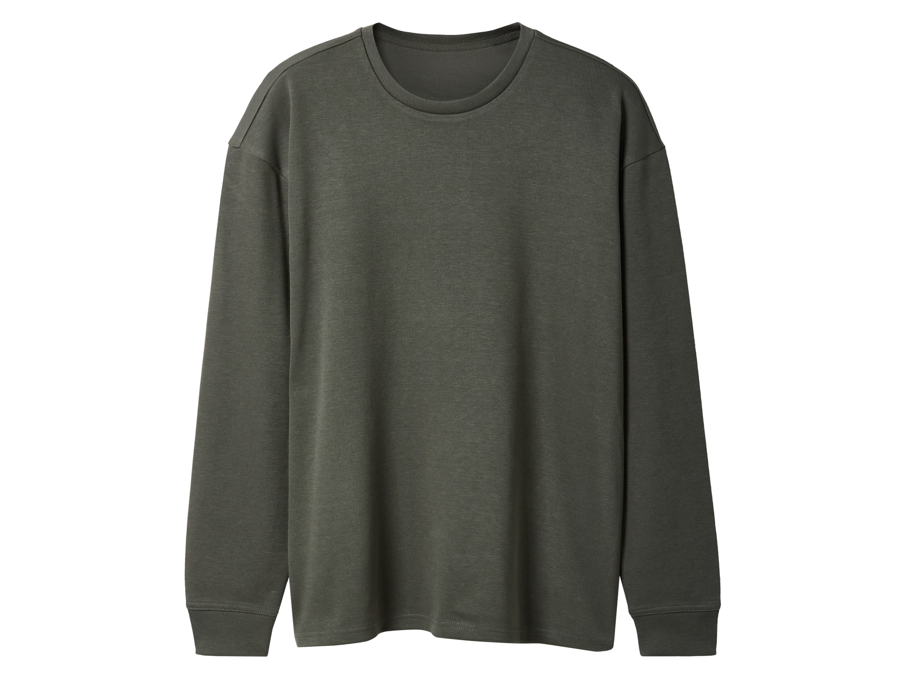 esmara Men Pánska rebrovaná mikina (kaki, M (48/50)) 1