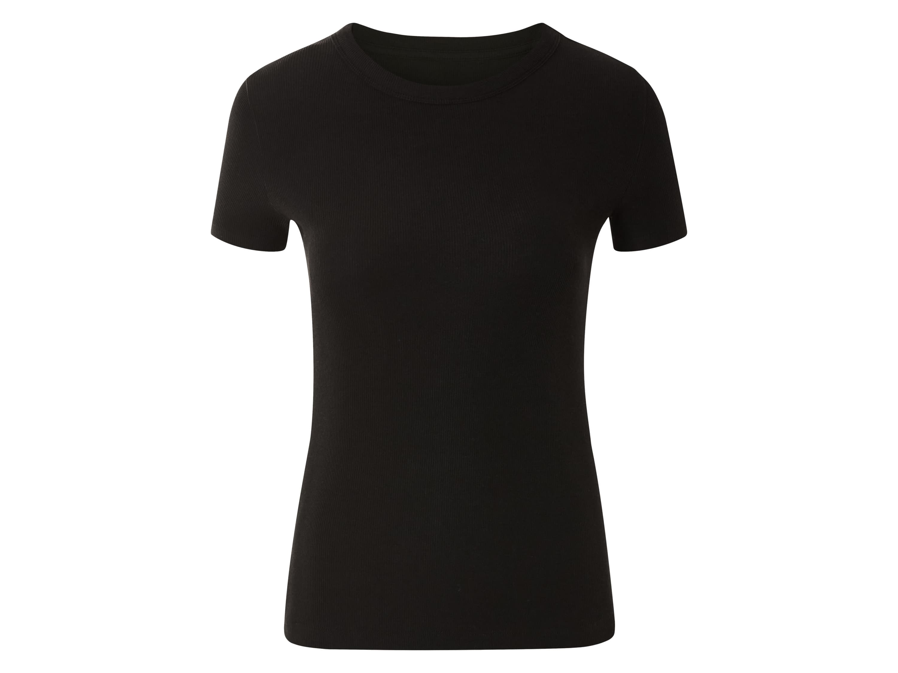 esmara® Dámske rebrované tričko (XS (32/34), čierna)