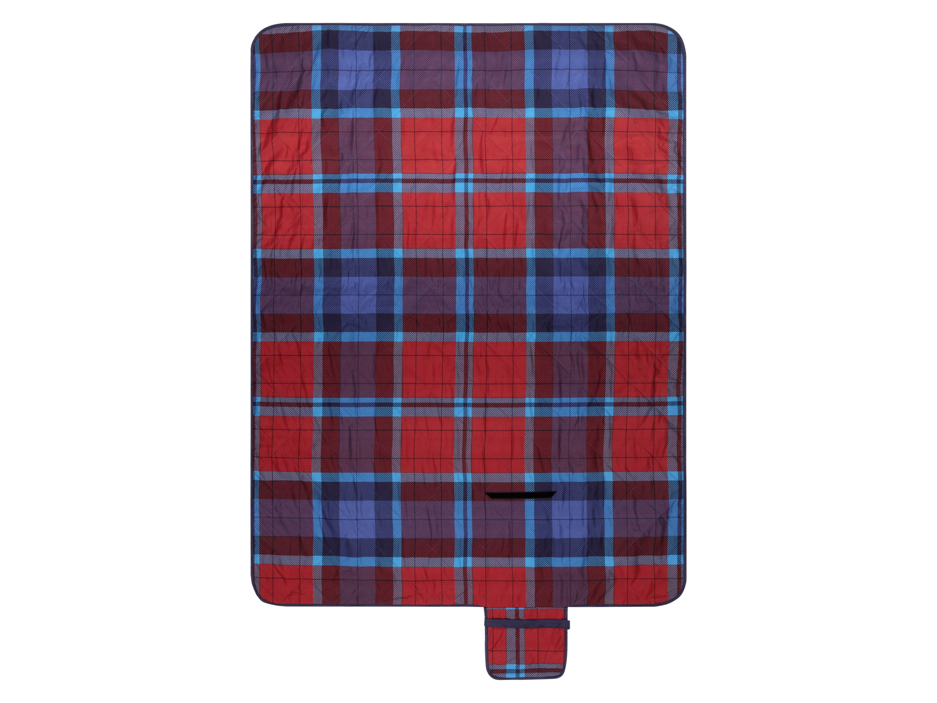 LIVARNO® Outdoorová deka, 127 x 168 cm (červená/modrá)