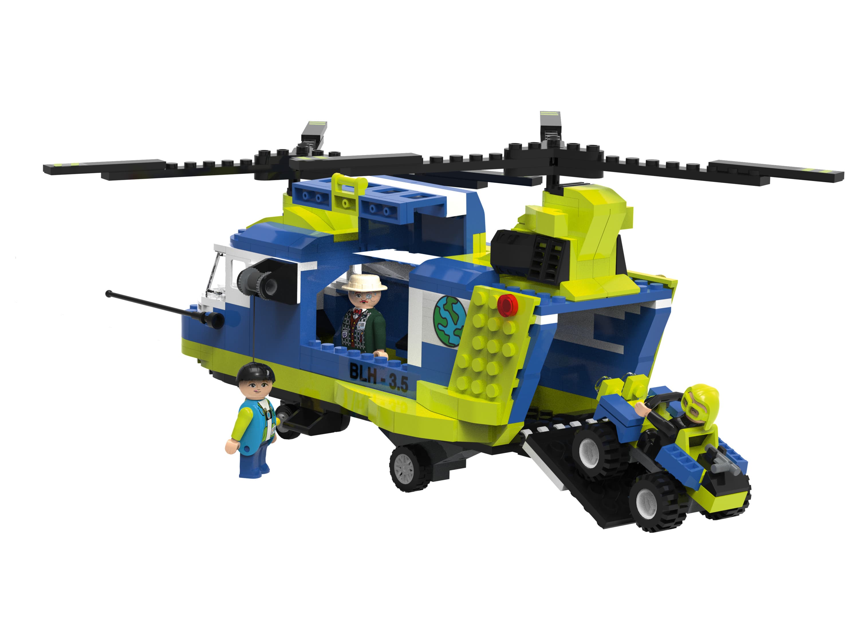 lupilu® Stavebnica Clippy M – Zásahové vozidlo (helikoptéra) 1
