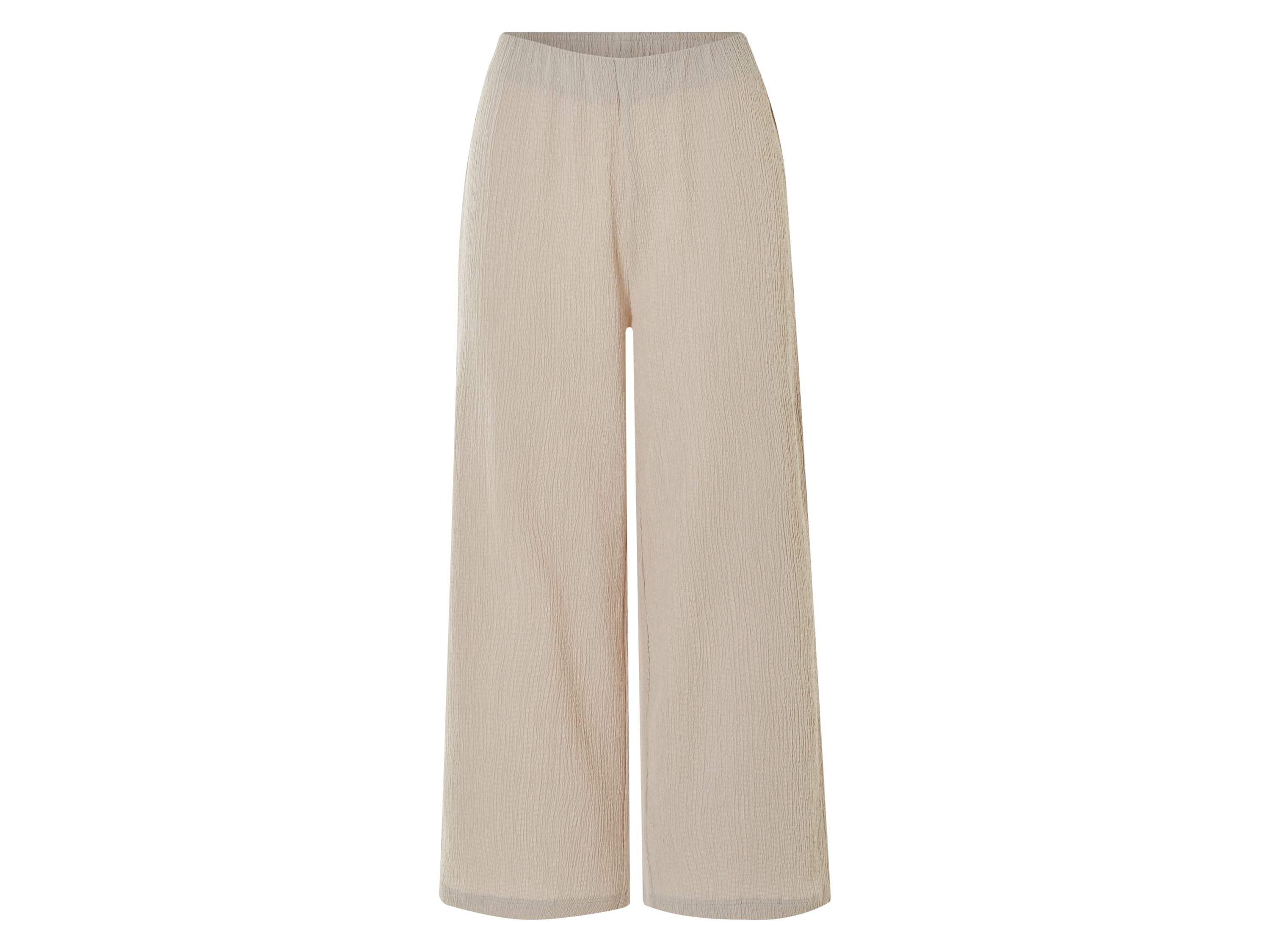 esmara® Dámske nohavice „Wide Leg“ v 7/8 dĺžke (béžová, S (36/38))