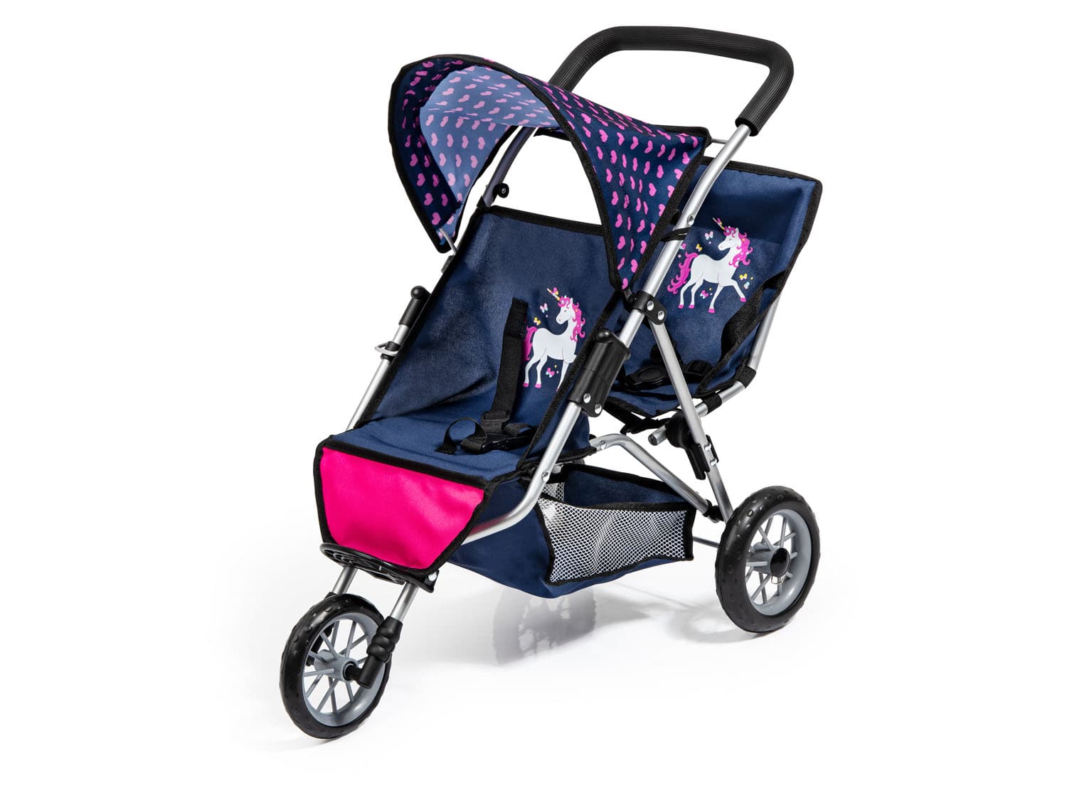 Bayer Design Kočík pre bábiky dvojičky Duo  (modrá) 1