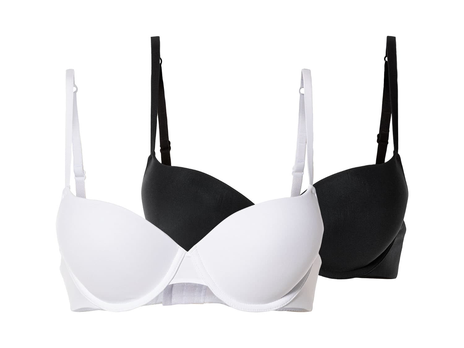esmara® Dámska push-up podprsenka, 2 kusy (75B, čierna/biela) 1