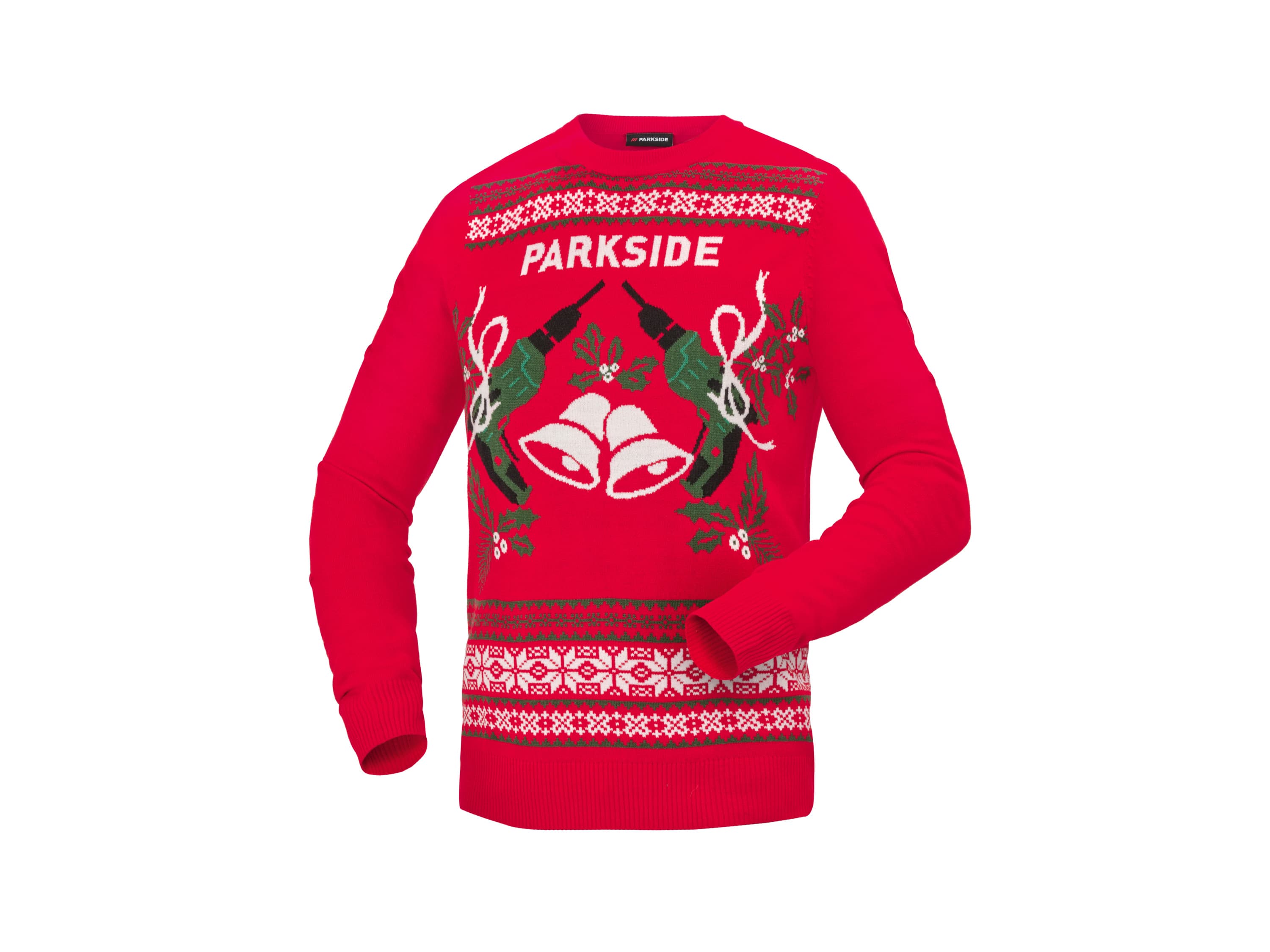 PARKSIDE® Pánsky vianočný pulóver (červená, M (48/50)) 1