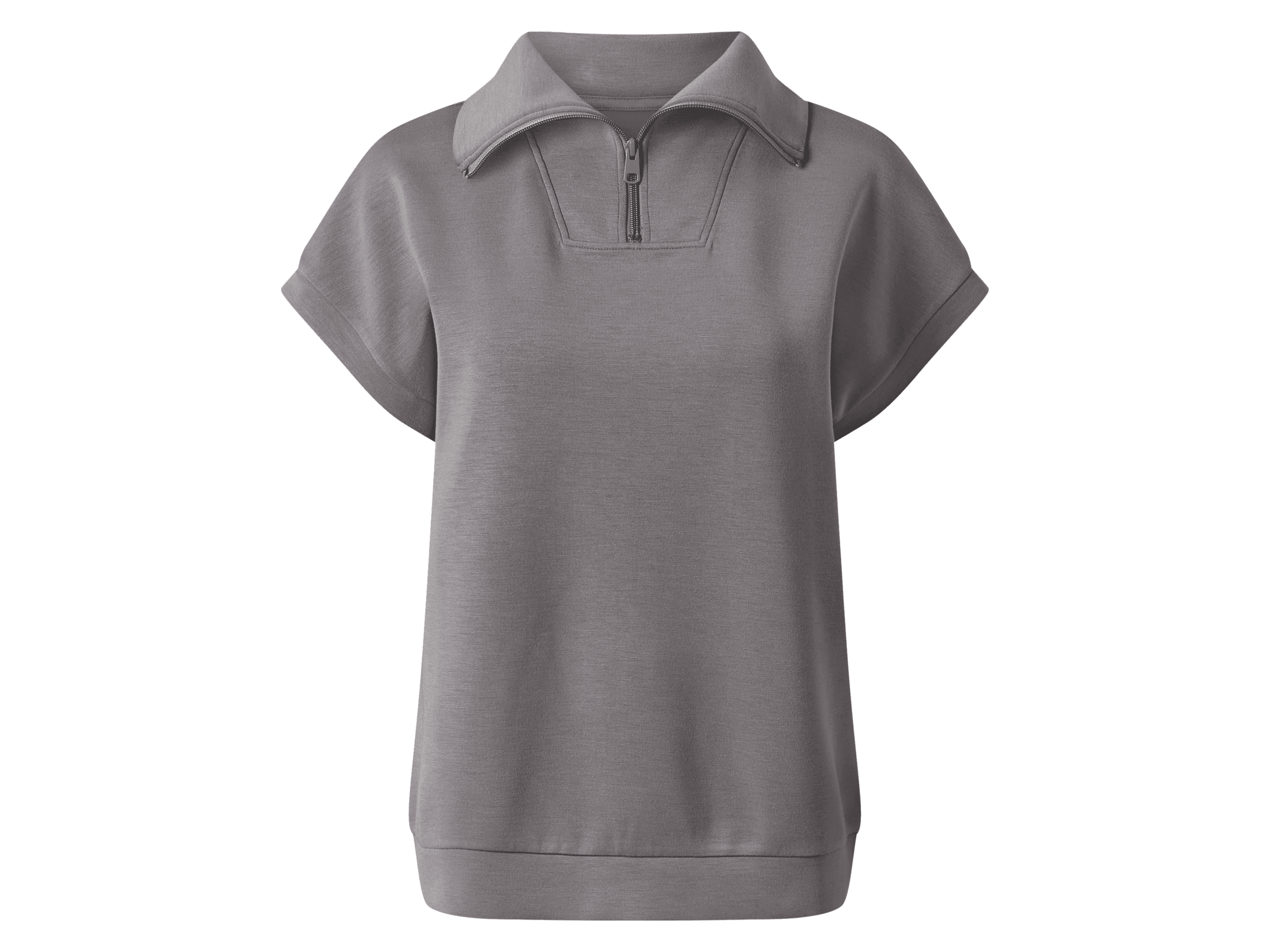 esmara® Dámska mikina s krátkym rukávom Premium (sivá, S (36/38)) 1