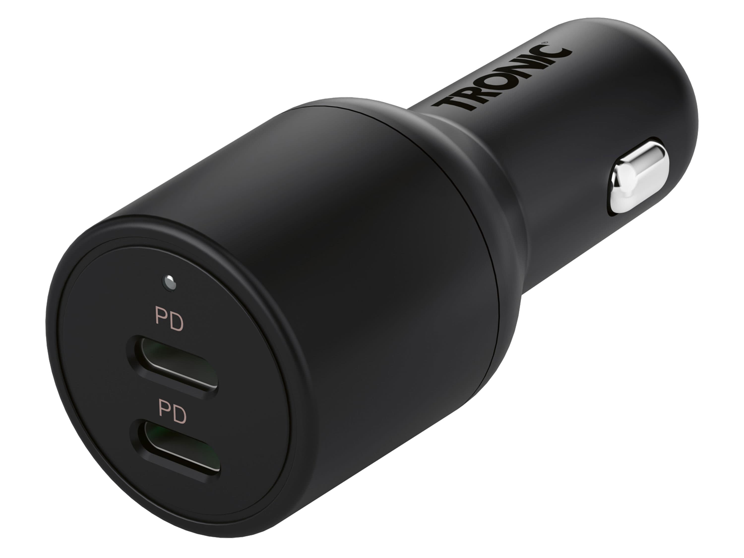 TRONIC® Nabíjací USB adaptér do auta USB-A & USB-C, 2x USB-C (USB-C PD, 36 W) 1