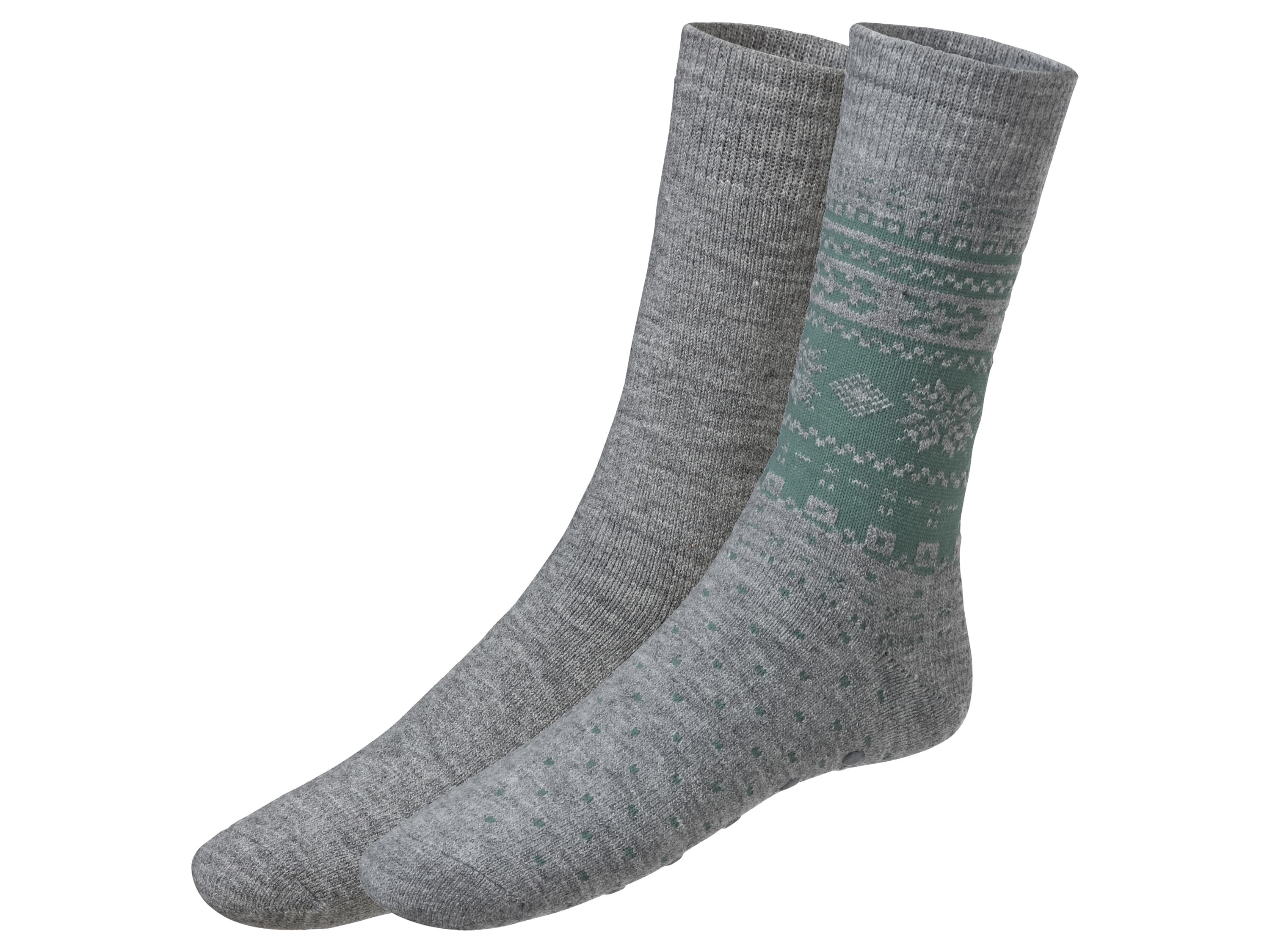 LIVERGY® Pánske termoponožky, 2 páry (43/46, sivá/zelená) 1