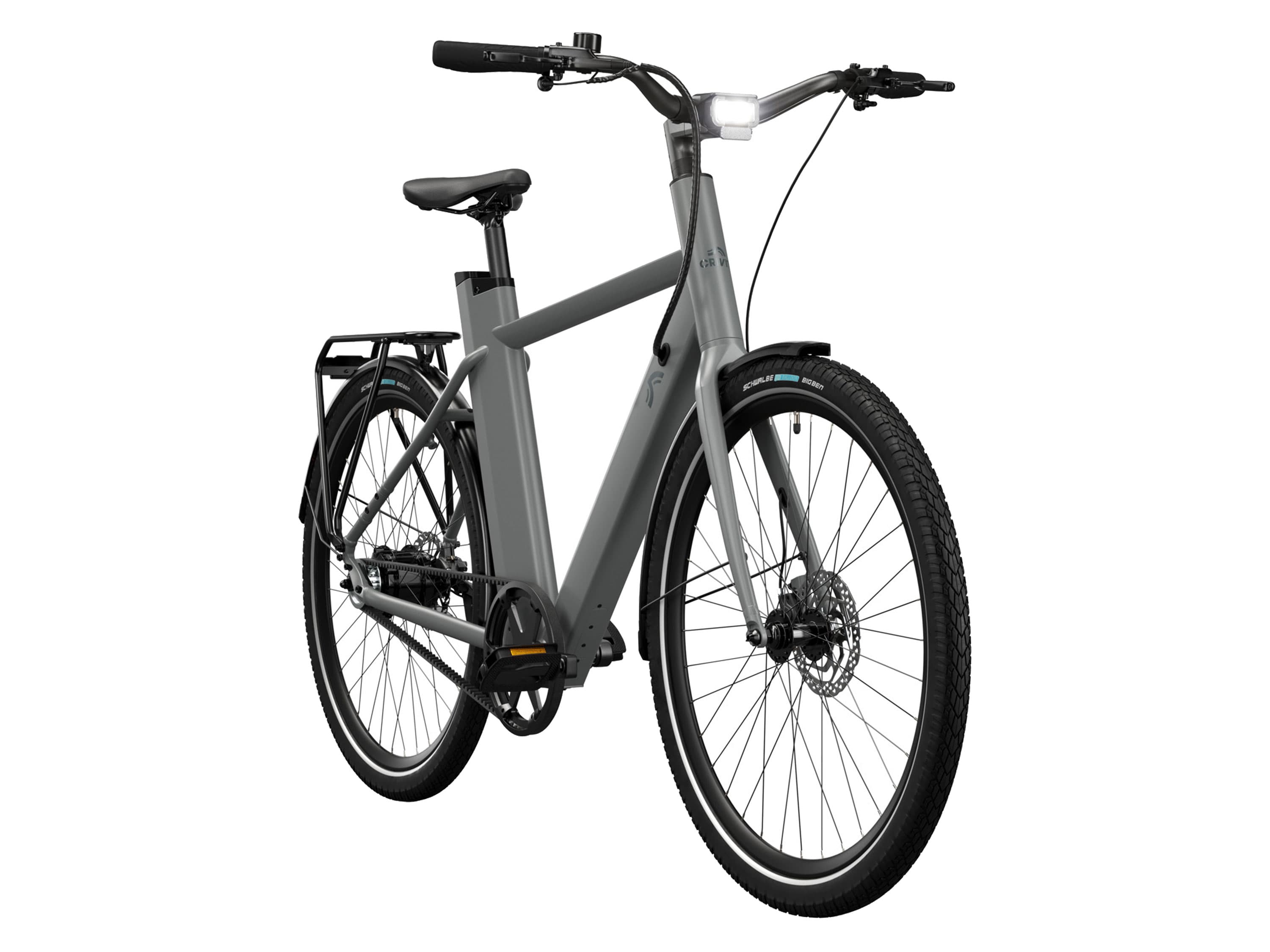 CRIVIT Mestský elektrobicykel s remeňovým pohonom Gates X.3 (sivá)