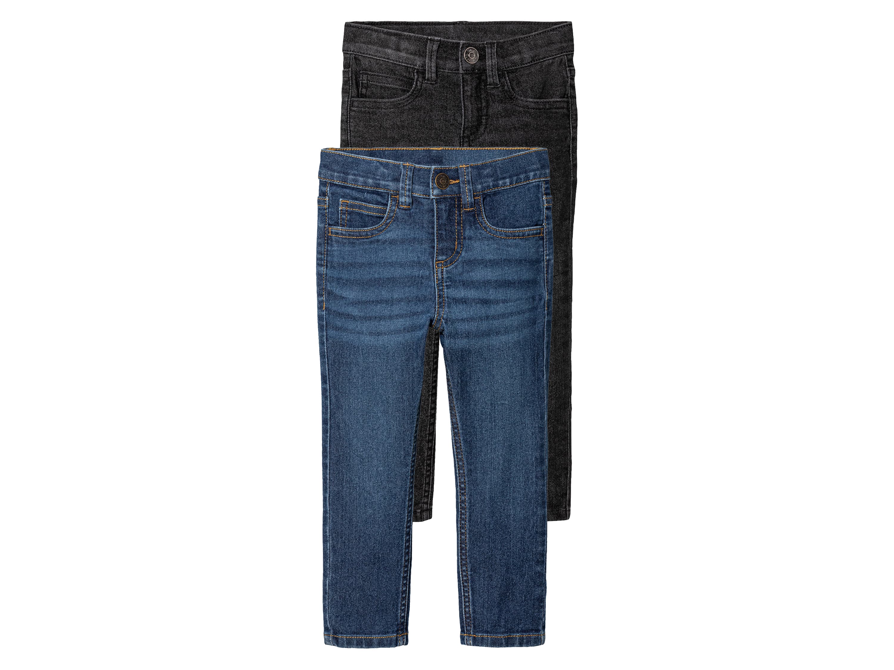 lupilu® Detské rifle „Slim Fit", 2 kusy (98, čierna/modrá)